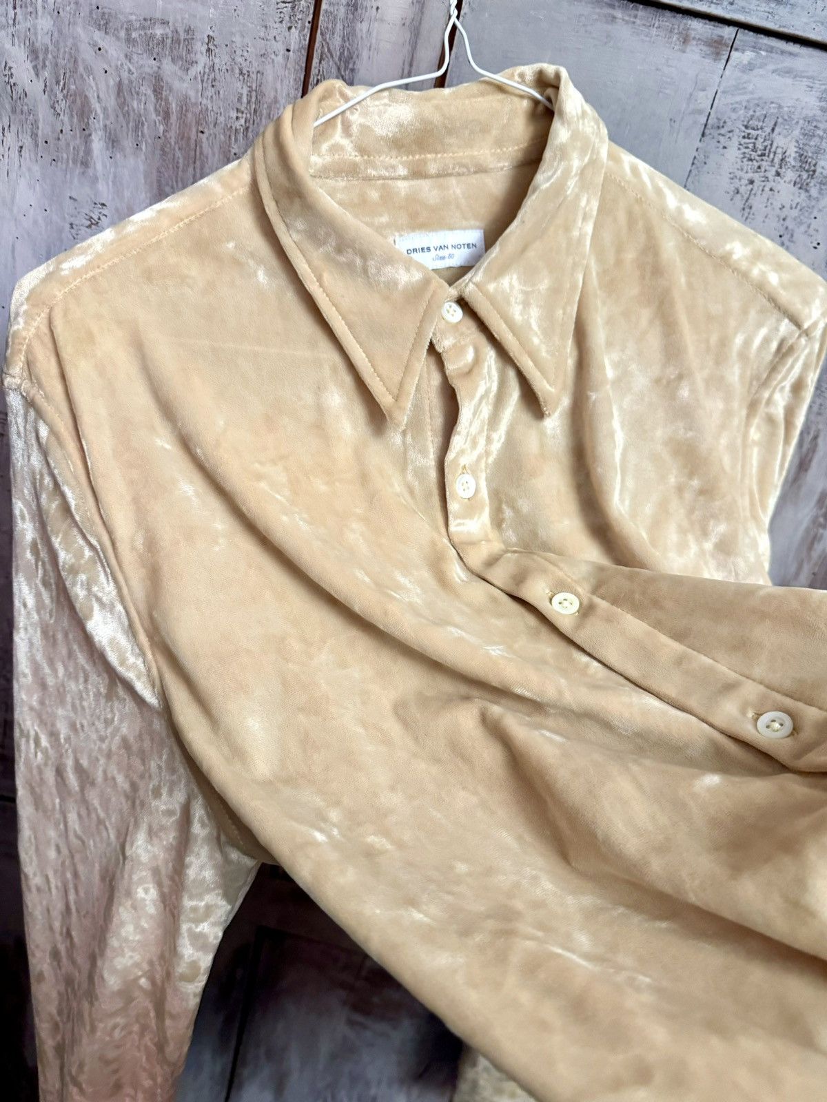Dries Van Noten Dries Van Noten ss runway 2020 yellow velvet shirt 50 fitted Size US M / EU 48-50 / 2 - 9 Thumbnail