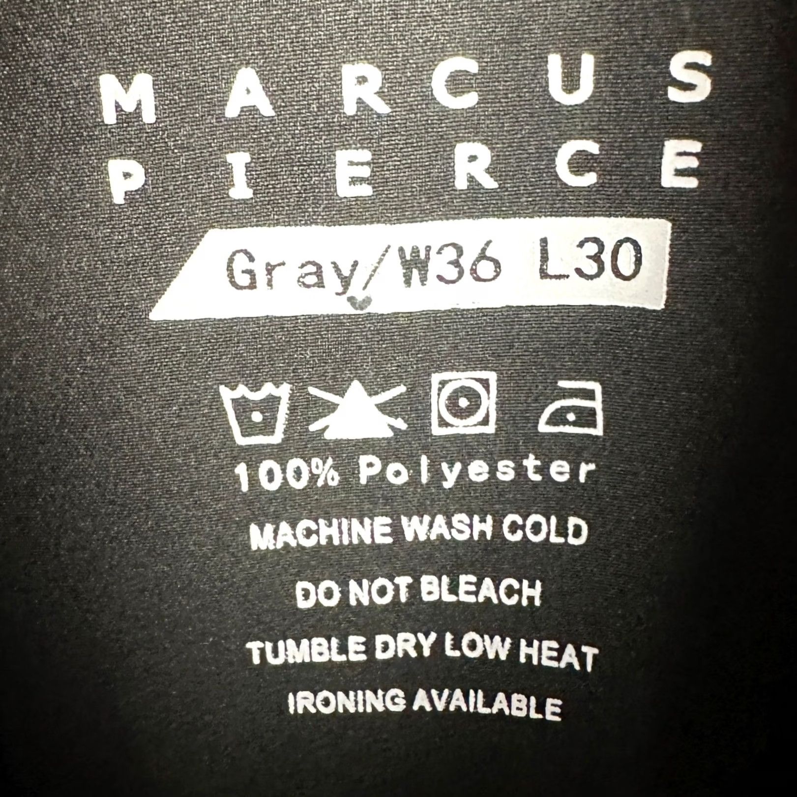 Vintage Marcus Pierce Pants Mens 36X30 Grey Performance Chino Golf Straight Flat Front Size US 36 / EU 52 - 3 Thumbnail