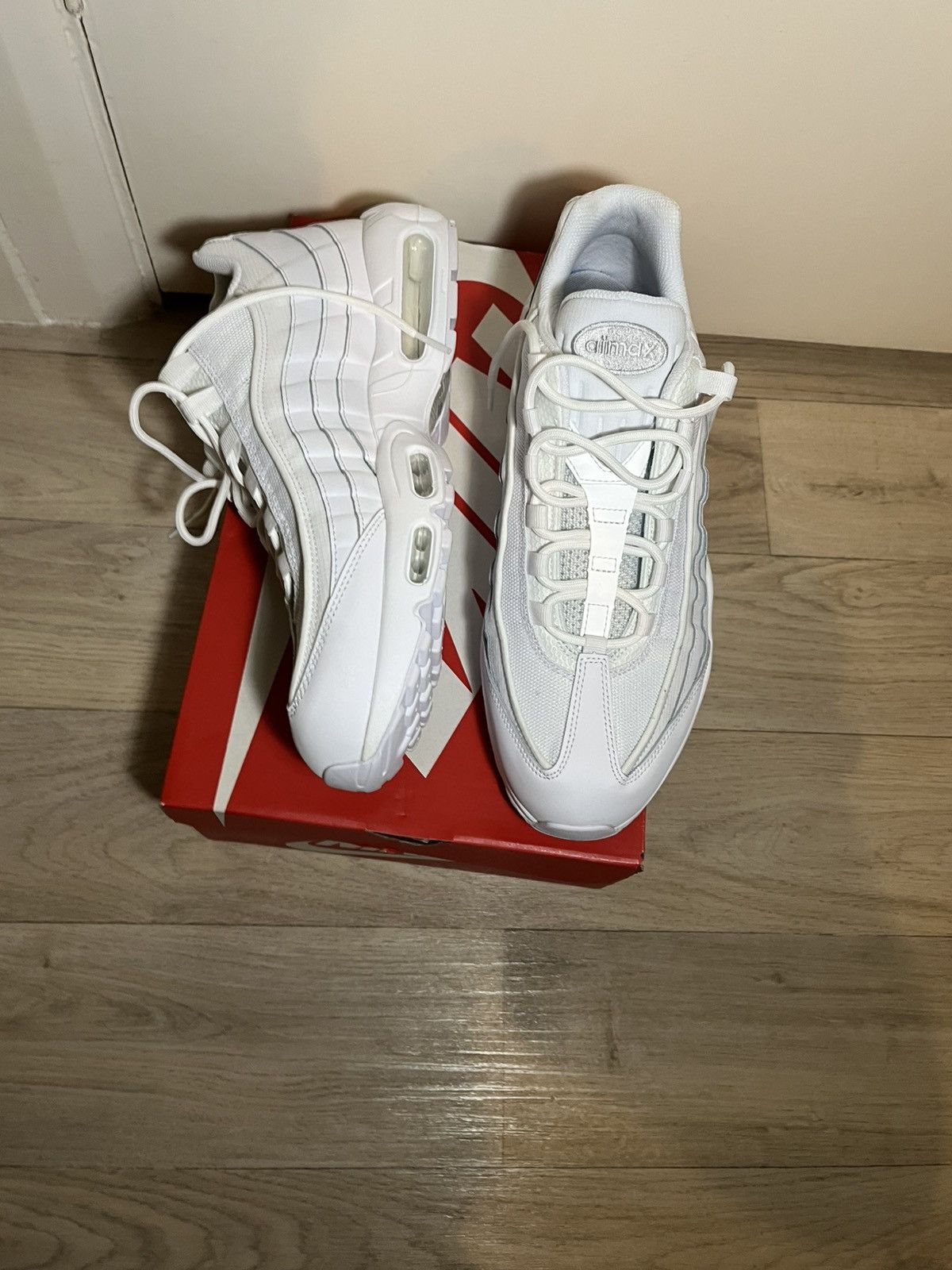 Nike Nike air max 95s white uk 11.5 Size US 14 / EU 47 - 1 Thumbnail