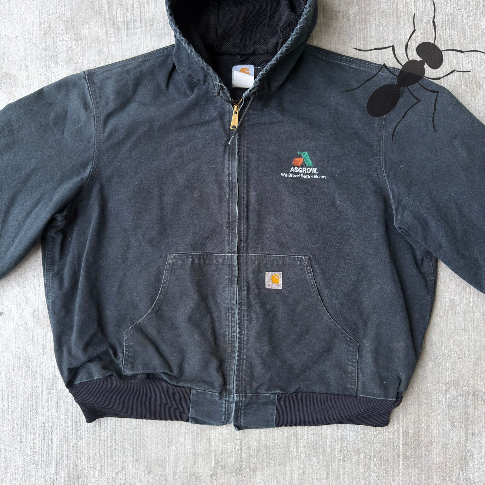 Carhartt × Vintage Carhartt black hooded active work wear jacket Size US XXL / EU 58 / 5 - 3 Thumbnail