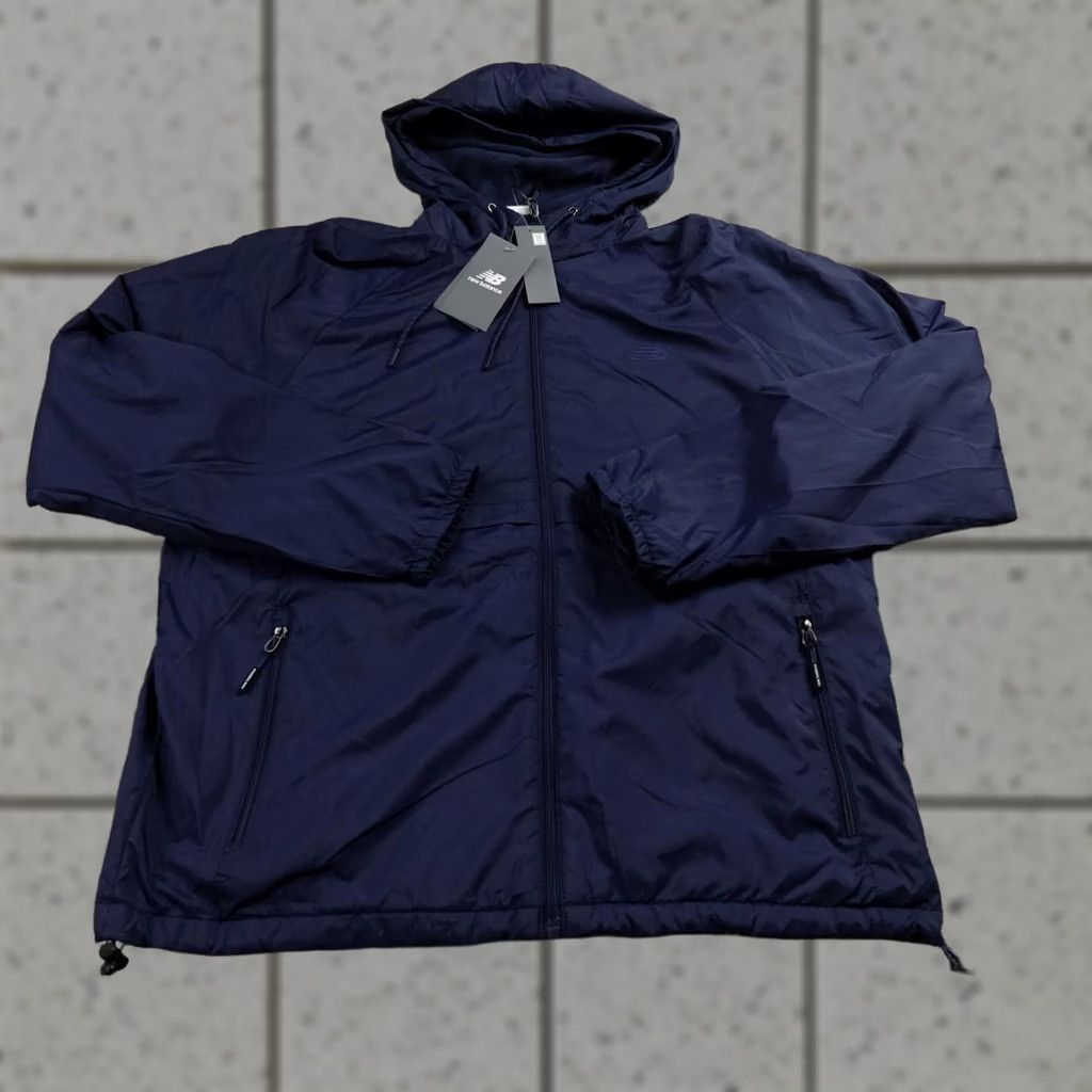 New Balance NEW Balance Jacket Mens L Blue Hooded Fleece Lined Windbreaker Outdoor Coat Size US L / EU 52-54 / 3 - 1 Thumbnail