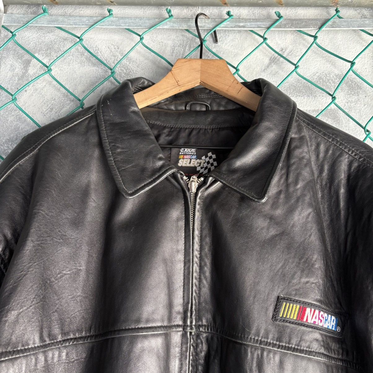 NASCAR Vintage Men’s Sz 2XL Nascar 2000 Genuine Leather Jacket Size US XXL / EU 58 / 5 - 2 Thumbnail