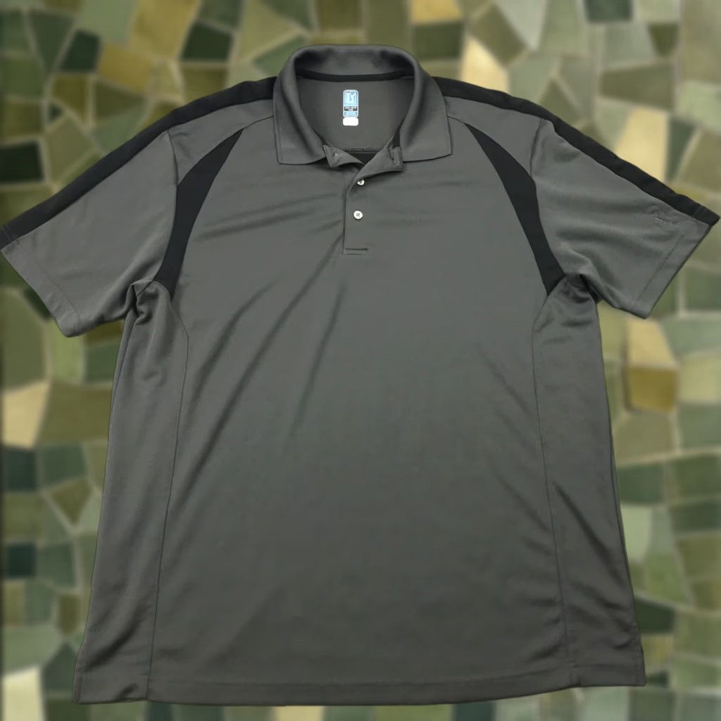 PGA Tour PGA TOUR Shirt Polo Golf Airflux Short Sleeve XXL Gray 100% Polyester Breathable Size US XXL / EU 58 / 5 - 1 Thumbnail