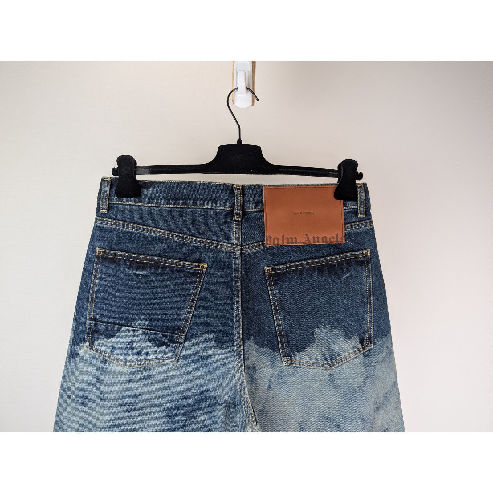 Palm Angels o1rshd1 Cloud Wash 5-Pocket Loose Denim Pants in Light Blue Size US 34 / EU 50 - 13 Thumbnail