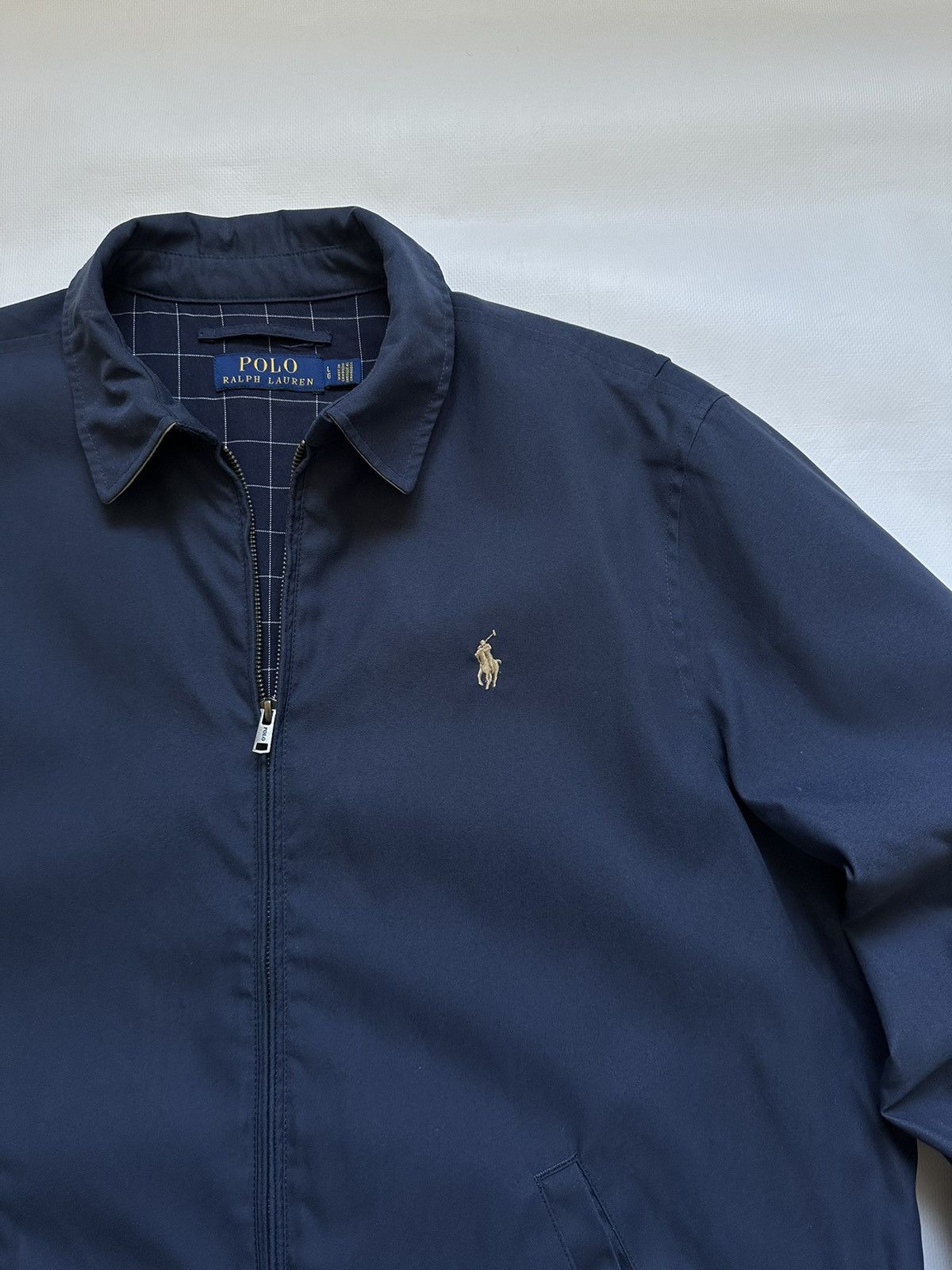 Polo Ralph Lauren Vintage Polo Ralph Lauren Blue Harrington Jacket Men's L Size US L / EU 52-54 / 3 - 5 Thumbnail