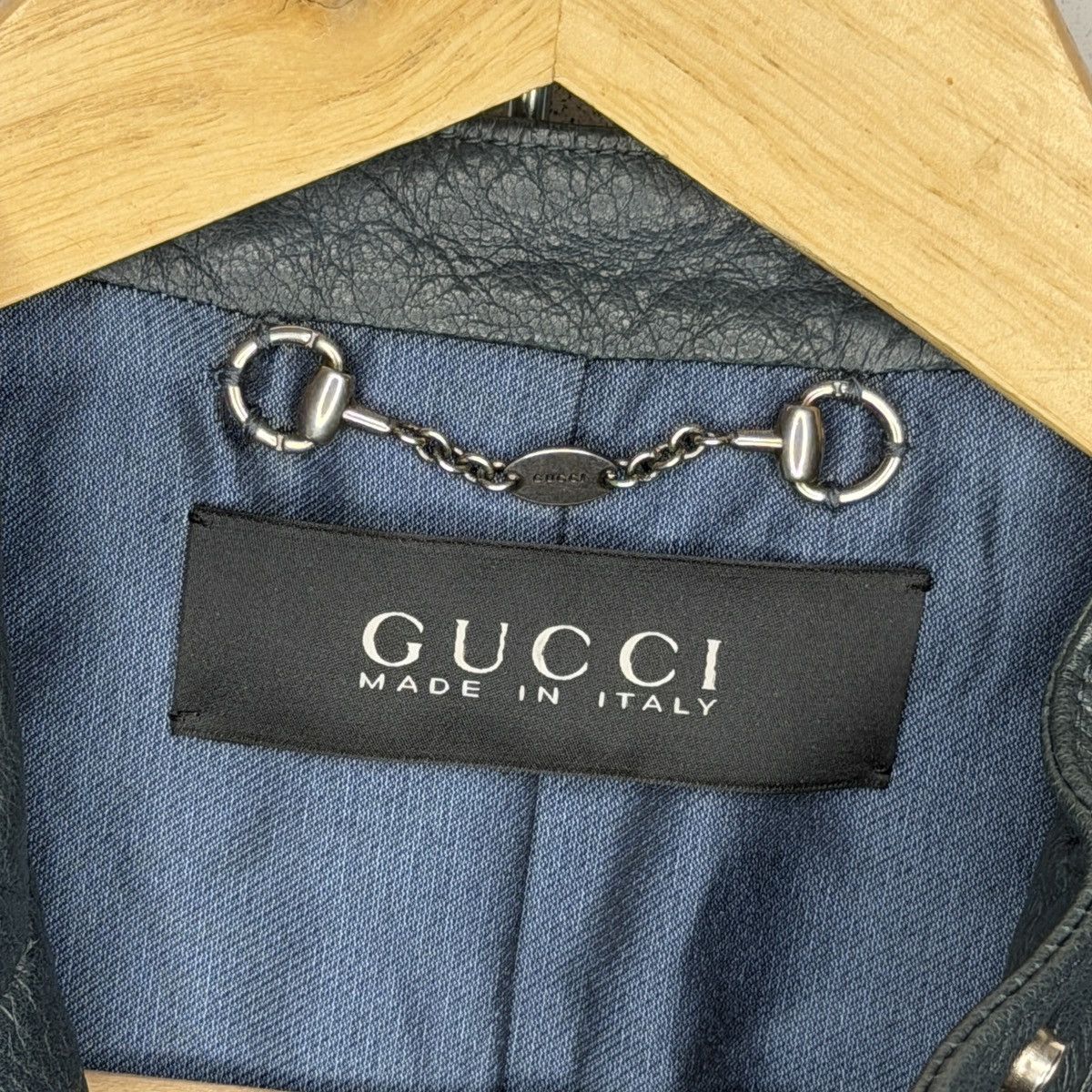 Gucci Gucci Leather Jacket Biker by Tom Ford Y2K Size S / US 4 / IT 40 - 5 Thumbnail