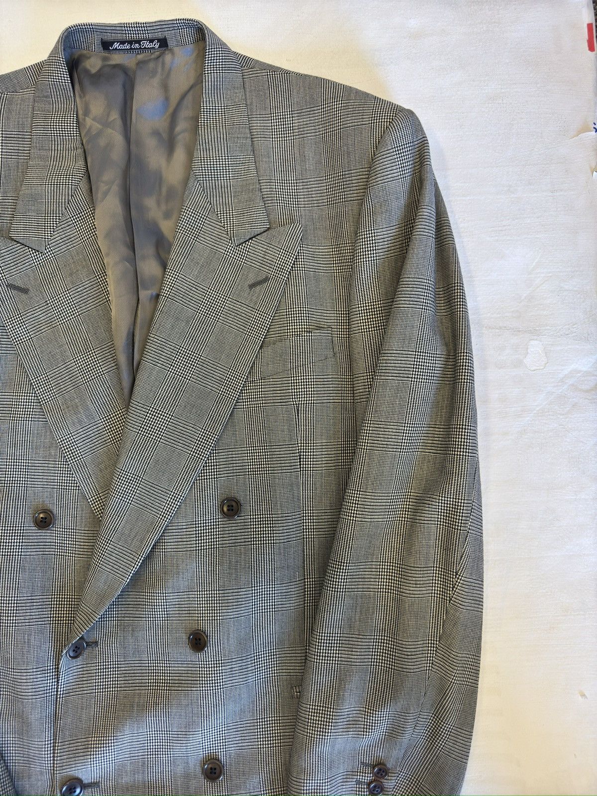 Valentino VALENTINO UOMO Made in Italy Peak Lapel DB Wool Blazer Size 44L - 3 Thumbnail