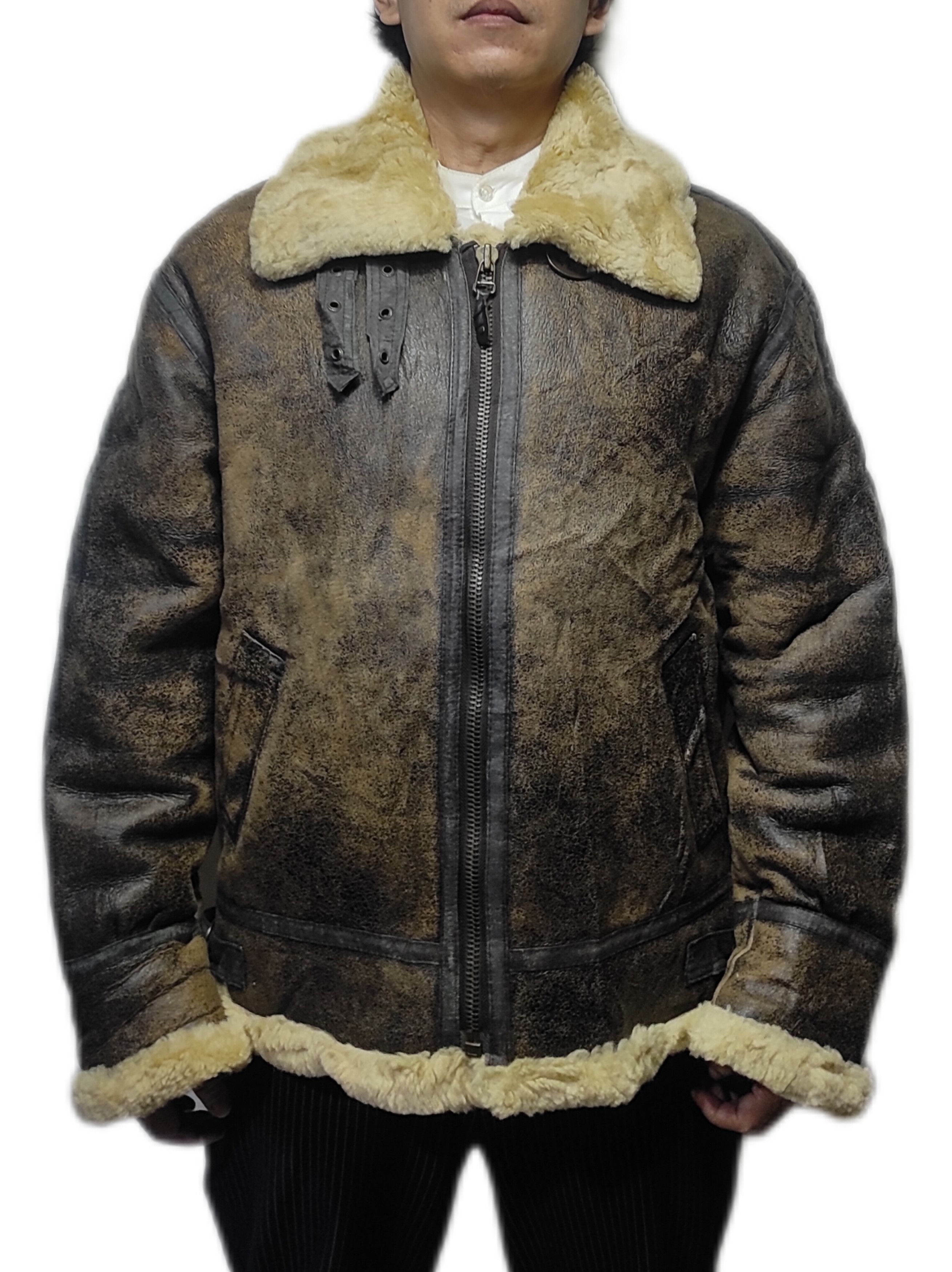 Vintage Bomber Flight Jacket Type B-3 Genuine Sheepskin