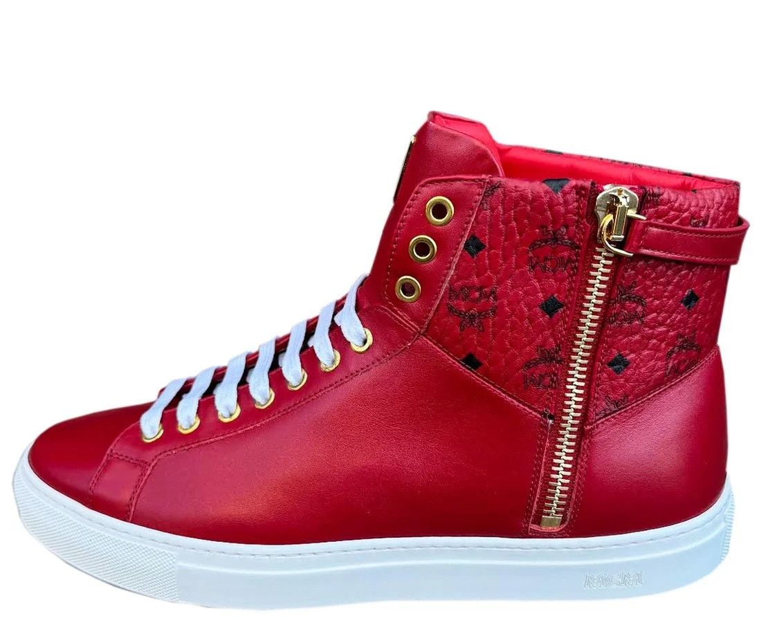 MCM MCM Red Leather Hi (Size 44) Size US 10 / EU 43 - 1 Thumbnail