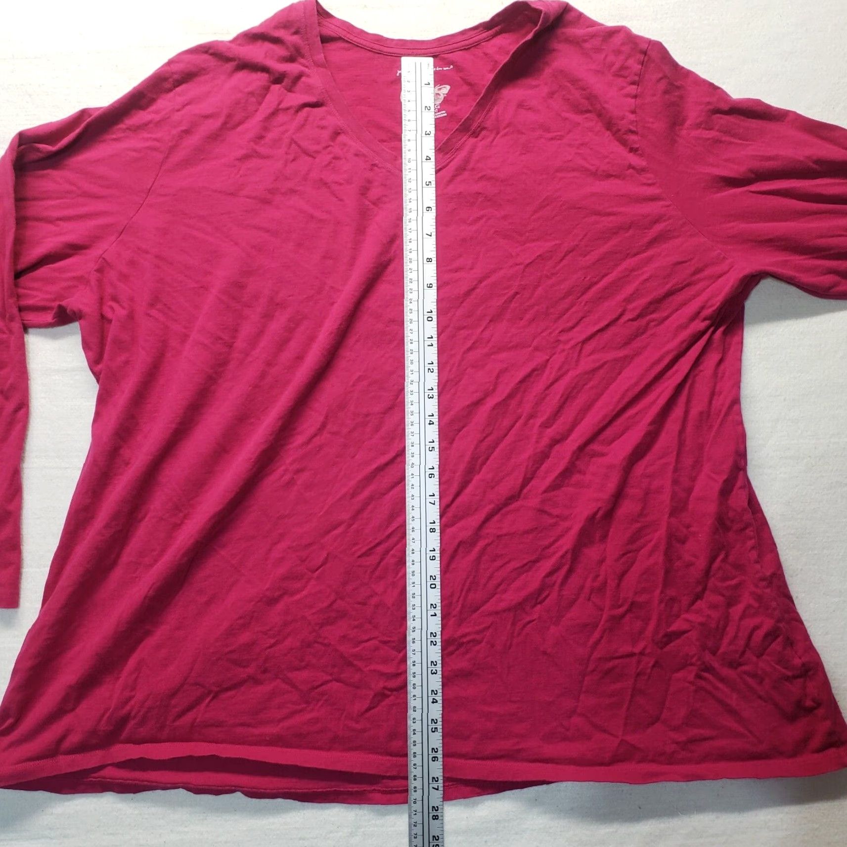 Vintage Just My Size Shirt Adult 5X Pink Tee T-Shirt Long Sleeve Women's Size XXL / US 16-18 / IT 52-54 - 6 Thumbnail