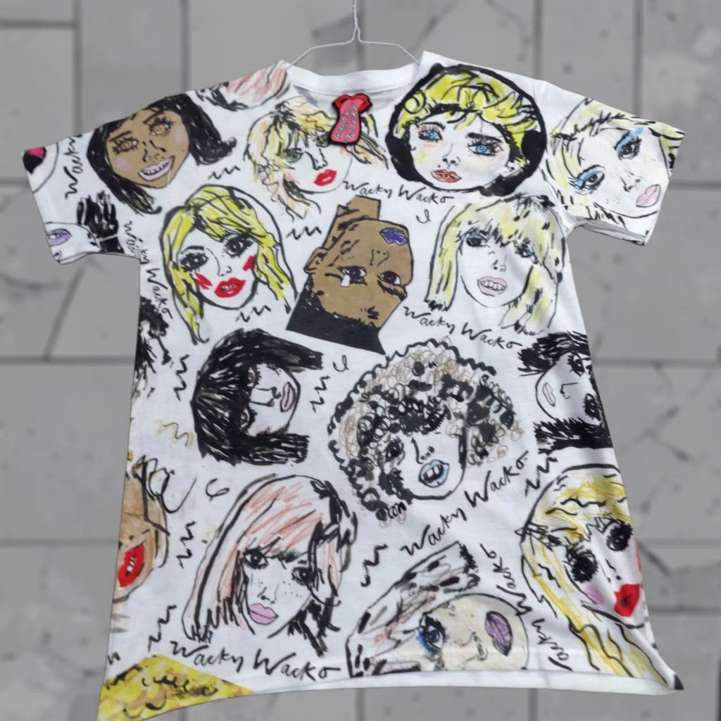 Vintage VINTAGE Wacky Wacko Shirt Small White All Over RuPaul Madonna Courtney Love Grace Jones Size US S / EU 44-46 / 1 - 1 Thumbnail