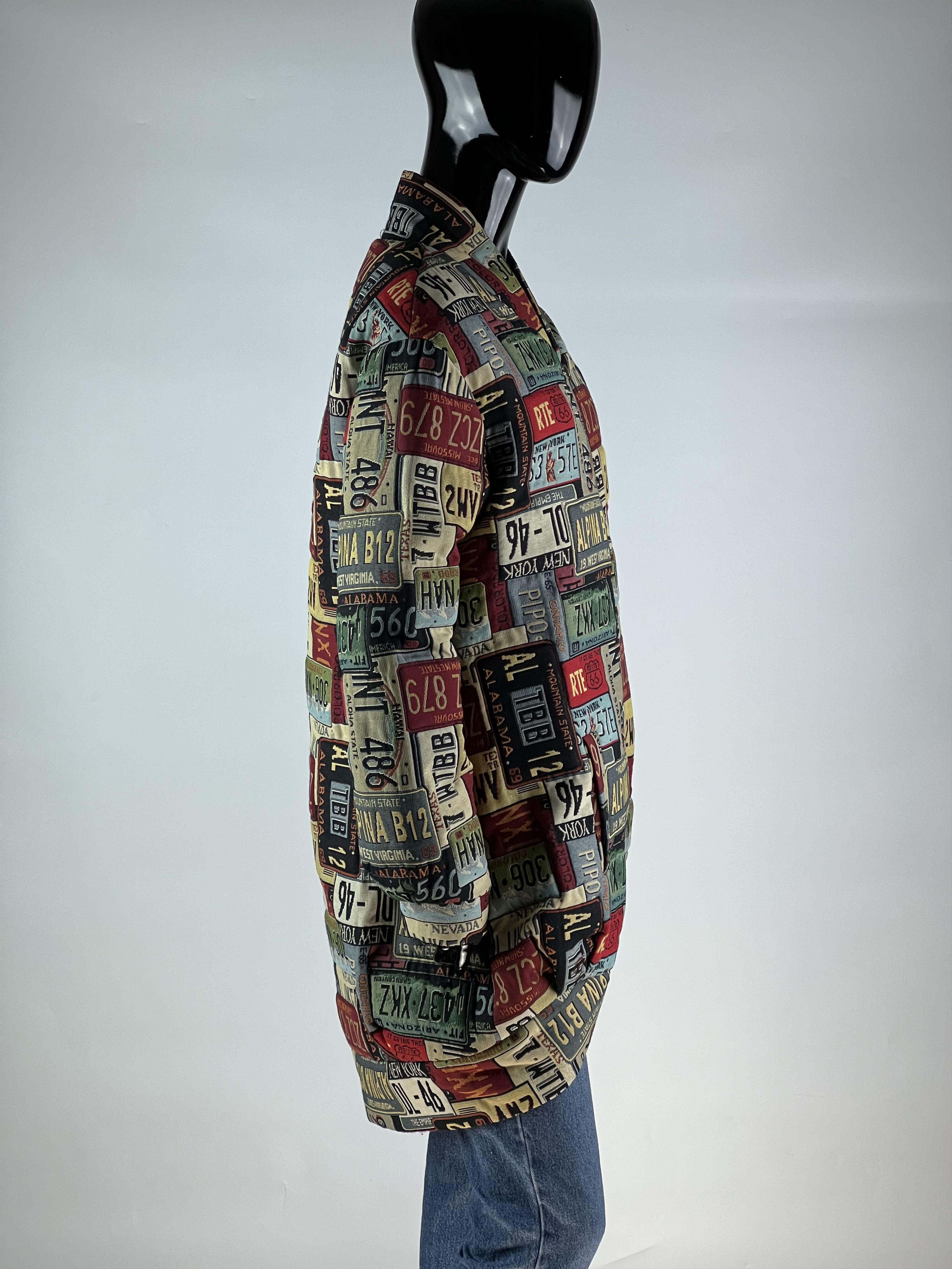 Handmade #Fam Women's Multicolor Full Print Jacket Hand Made Size S / US 4 / IT 40 - 2 Thumbnail