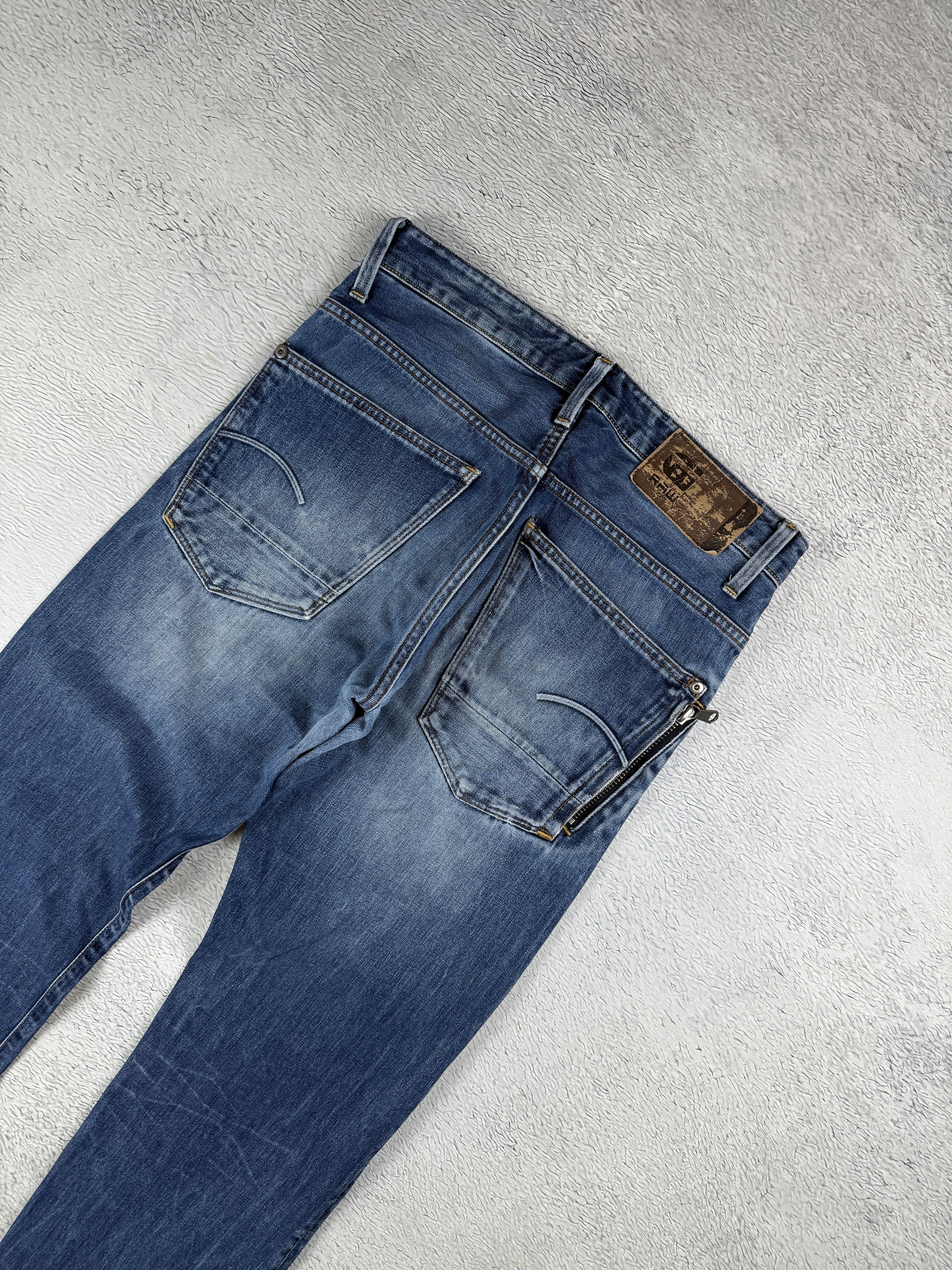 G-Star G-Star Raw Denim Jeans Stean Tapered Blue Distressed Denim Size US 32 / EU 48 - 2 Thumbnail