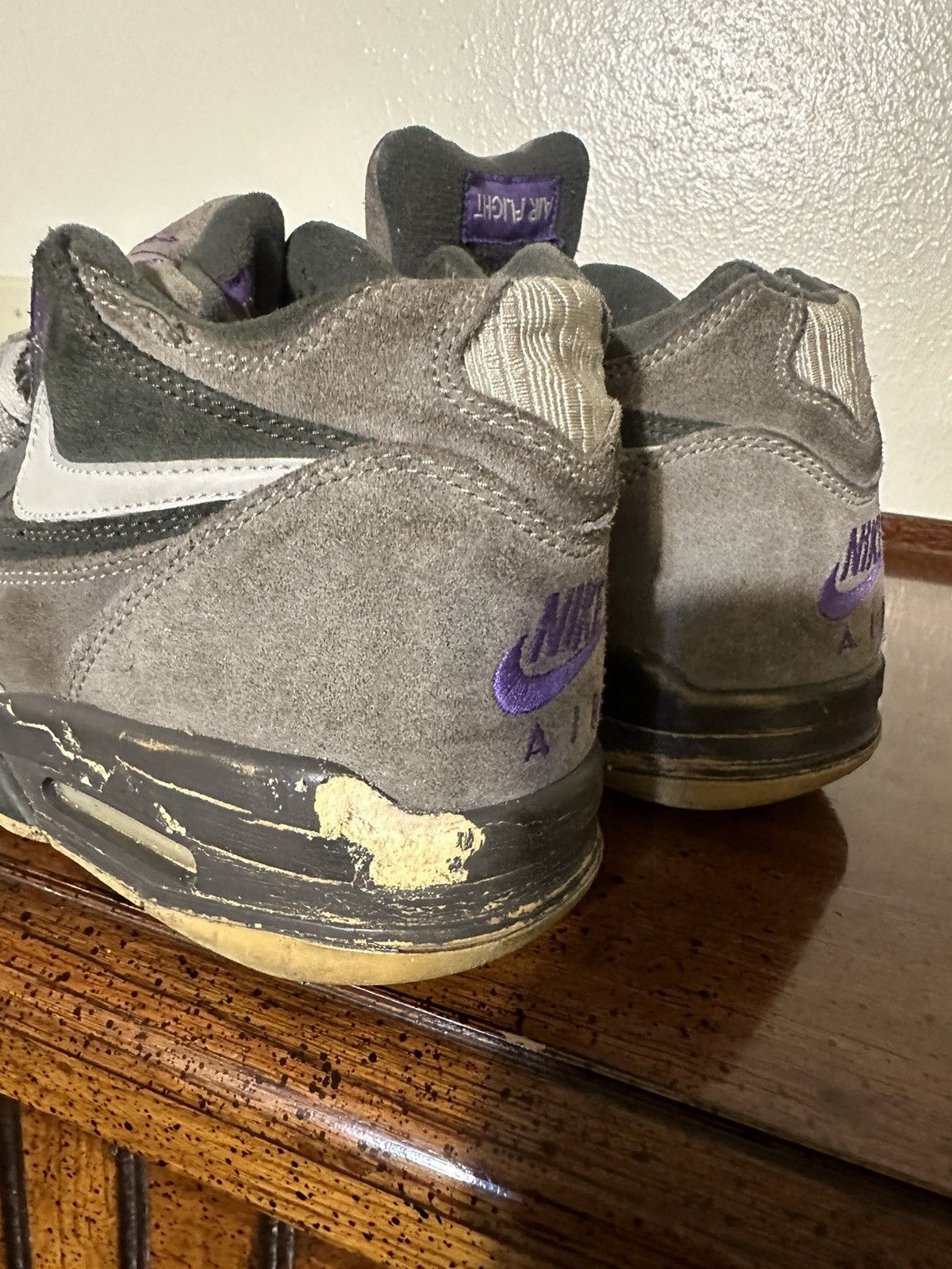 Nike × Vintage Vintage Nike Air flight 89 A “purple & grey” 2008 size 11 Size US 11 / EU 44 - 6 Thumbnail