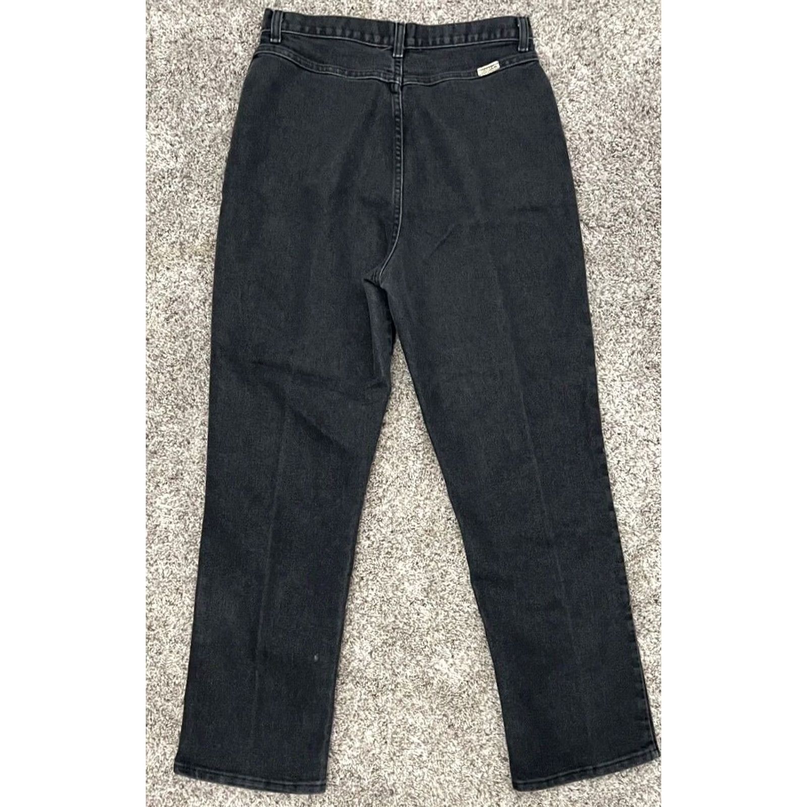 Vintage VTG Sheplers Jeans Women’s 14 Black High Waist Bareback Western Rodeo 30x29 Denim Cotton Blend 90s Cowboy Western Husky? Size 36" / US 14 / IT 50 - 2 Thumbnail