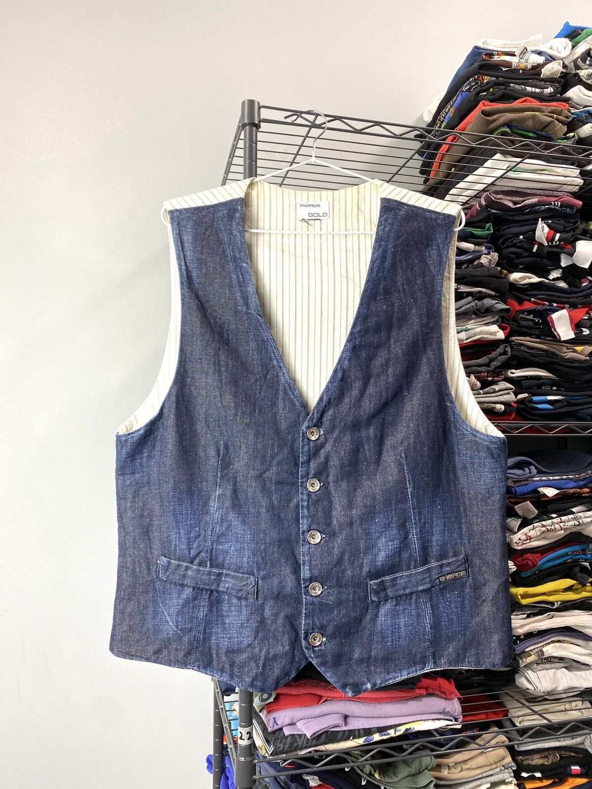 Energie Rare! Vintage Energie by Miss Sixty Denim Vest Size US M / EU 48-50 / 2 - 1 Thumbnail