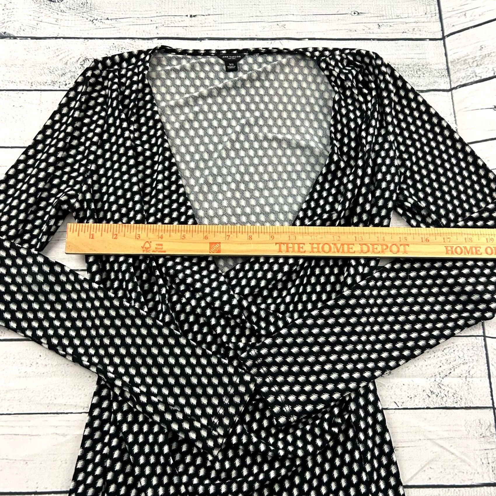 Ann Taylor Ann Taylor Polka Dot Top Shirt Long Sleeve Navy Blue Women's S Size S / US 4 / IT 40 - 4 Thumbnail