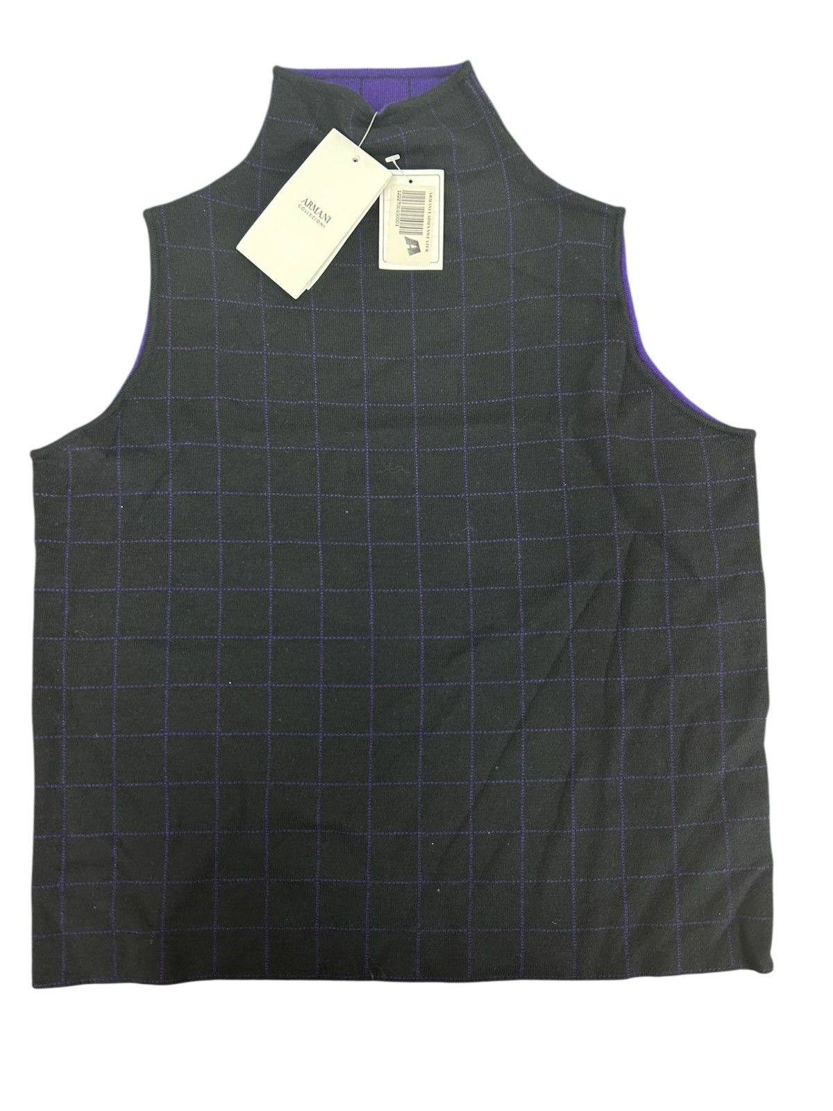 Iceberg Armani Collezioni Sleeveless Mock Neck Knit - New with Tags Size L / US 10 / IT 46 - 2 Thumbnail