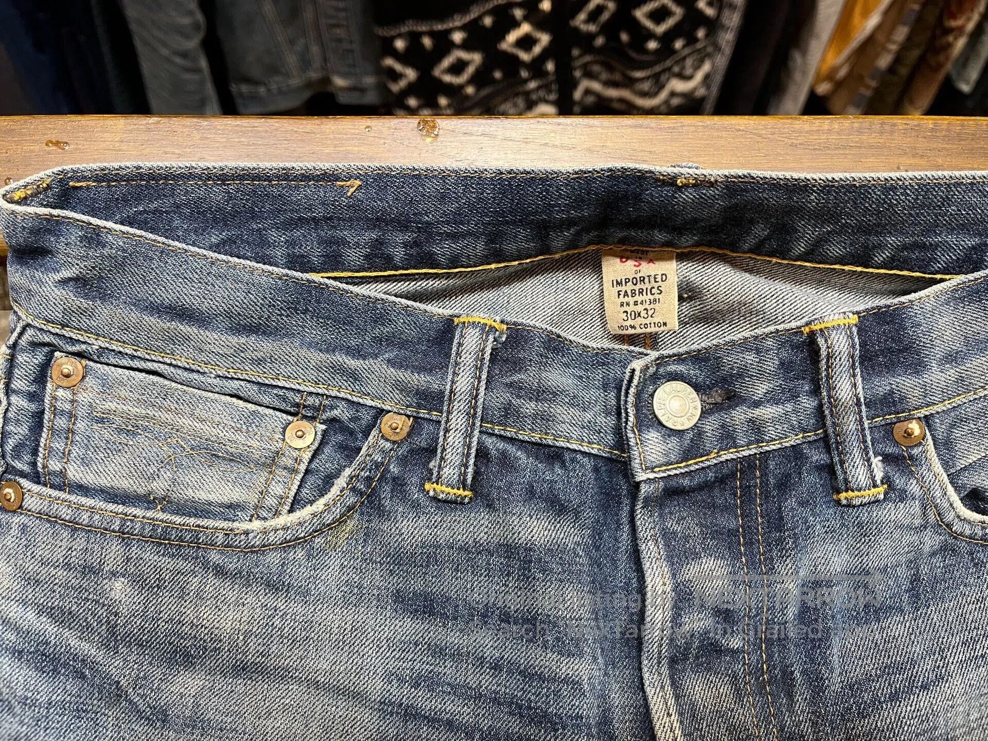 RRL Ralph Lauren vintage rrl distressed denim jeans. Size US 30 / EU 46 - 3 Thumbnail
