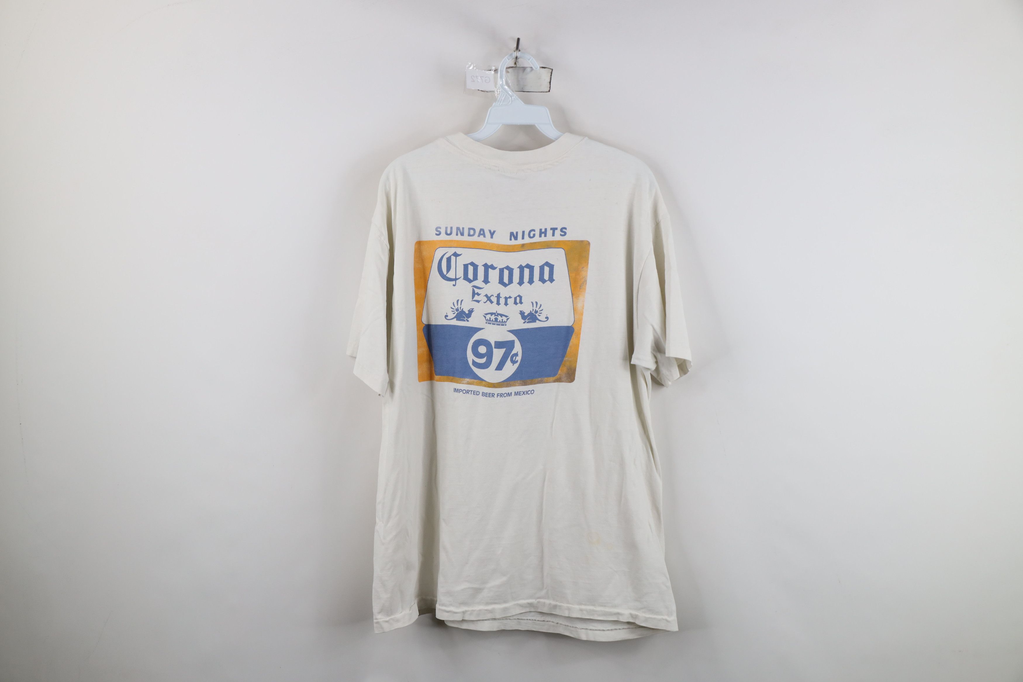 Vintage Vintage 80s Corona Extra Beer Beach Cult T-Shirt White USA Size US XL / EU 56 / 4 - 14 Thumbnail