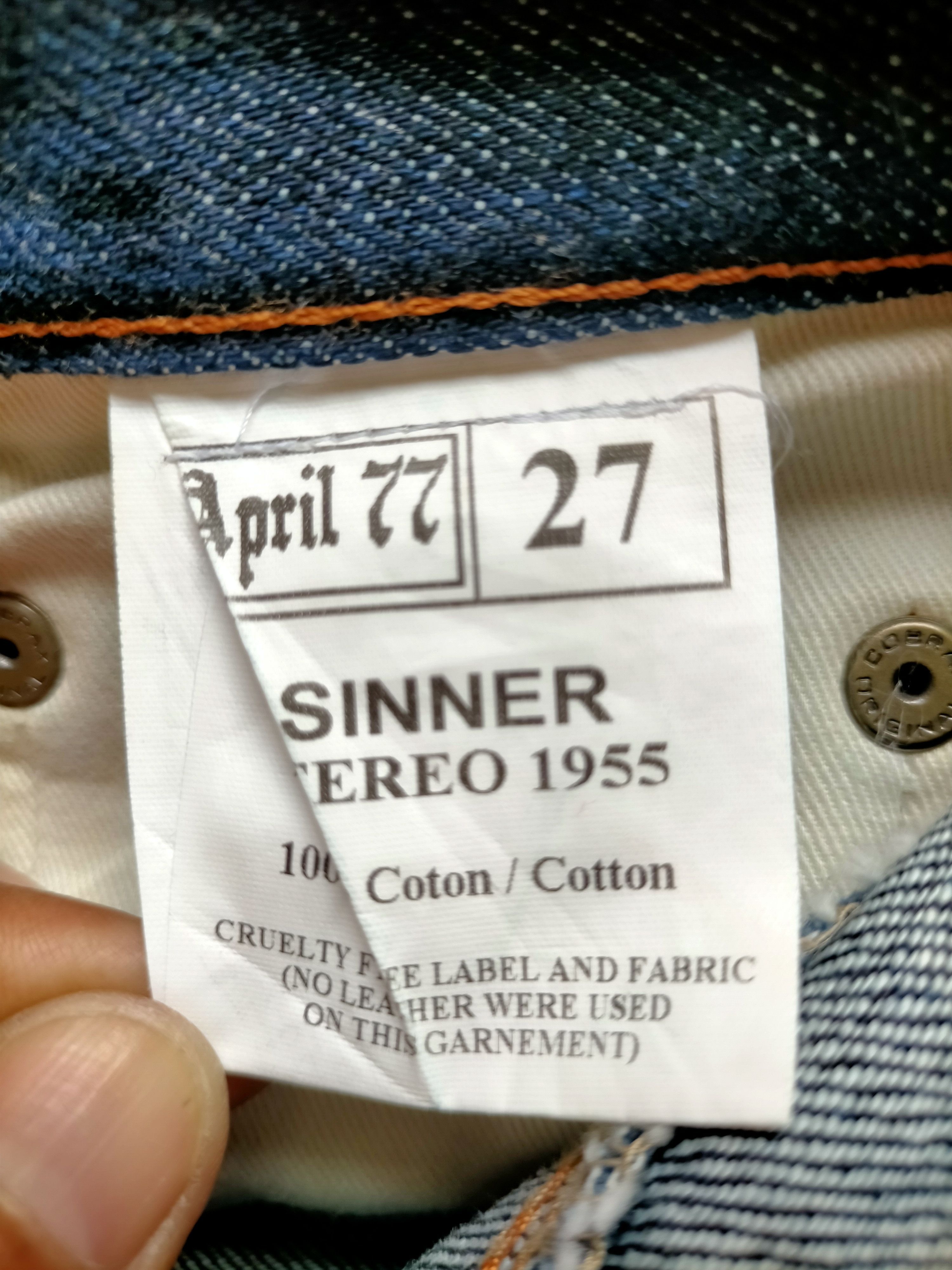 April 77 Aprill 77 Slim Ramones Blue Jeans Size US 29 - 21 Thumbnail