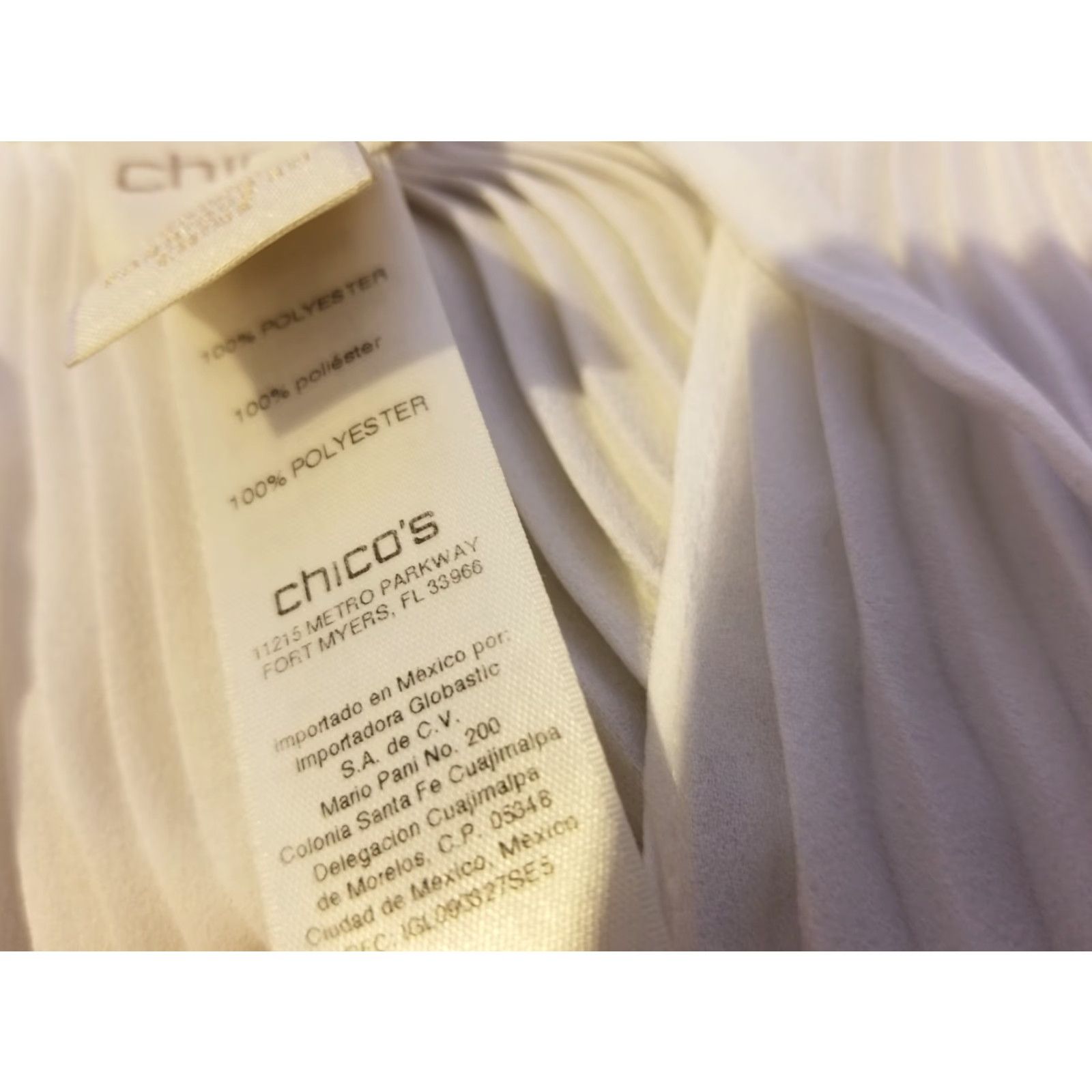 Vintage Chico's Shirt Blouse Womens 1 White Long Sleeve Size XS / US 0-2 / IT 36-38 - 6 Thumbnail