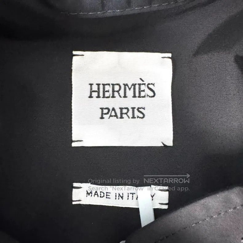 Hermes Hermes Black Drawstring Long Sleeve Windbreaker Jacket wit Size S / US 4 / IT 40 - 4 Thumbnail