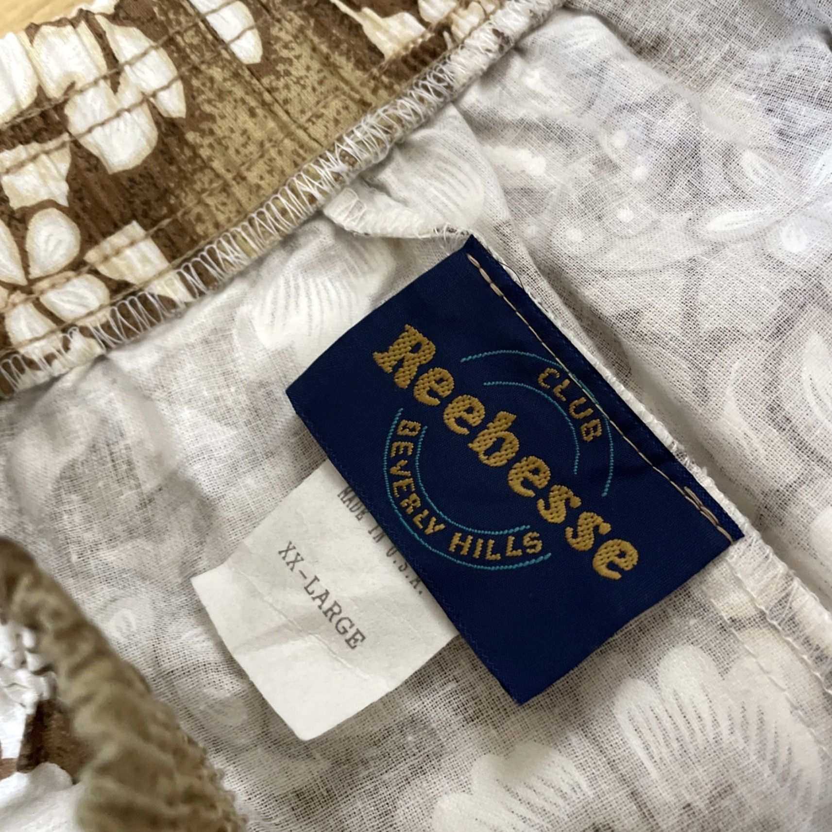 Vintage VINTAGE Reebesse Beverly Hills 2XL Brown Floral Hawaiian Pants 80s Parachute Tapered Jogger Baggy Streetwear Men's Size US 39 - 6 Thumbnail