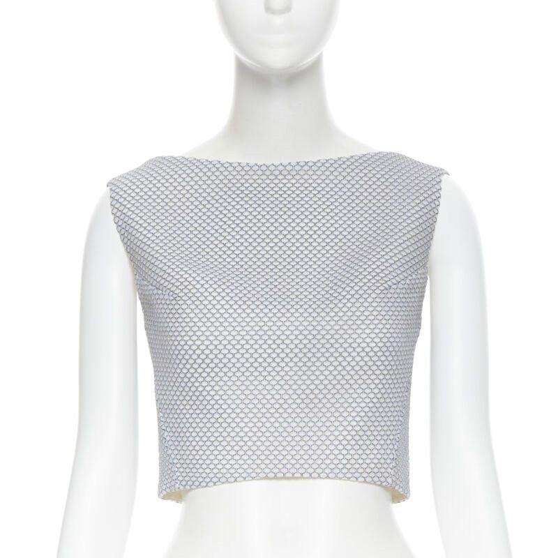 Maticevski MATICEVSKI 2016 Petal Bodice honeycomb textured sleeveless crop top AU8 XS Size XS / US 0-2 / IT 36-38 - 1 Thumbnail