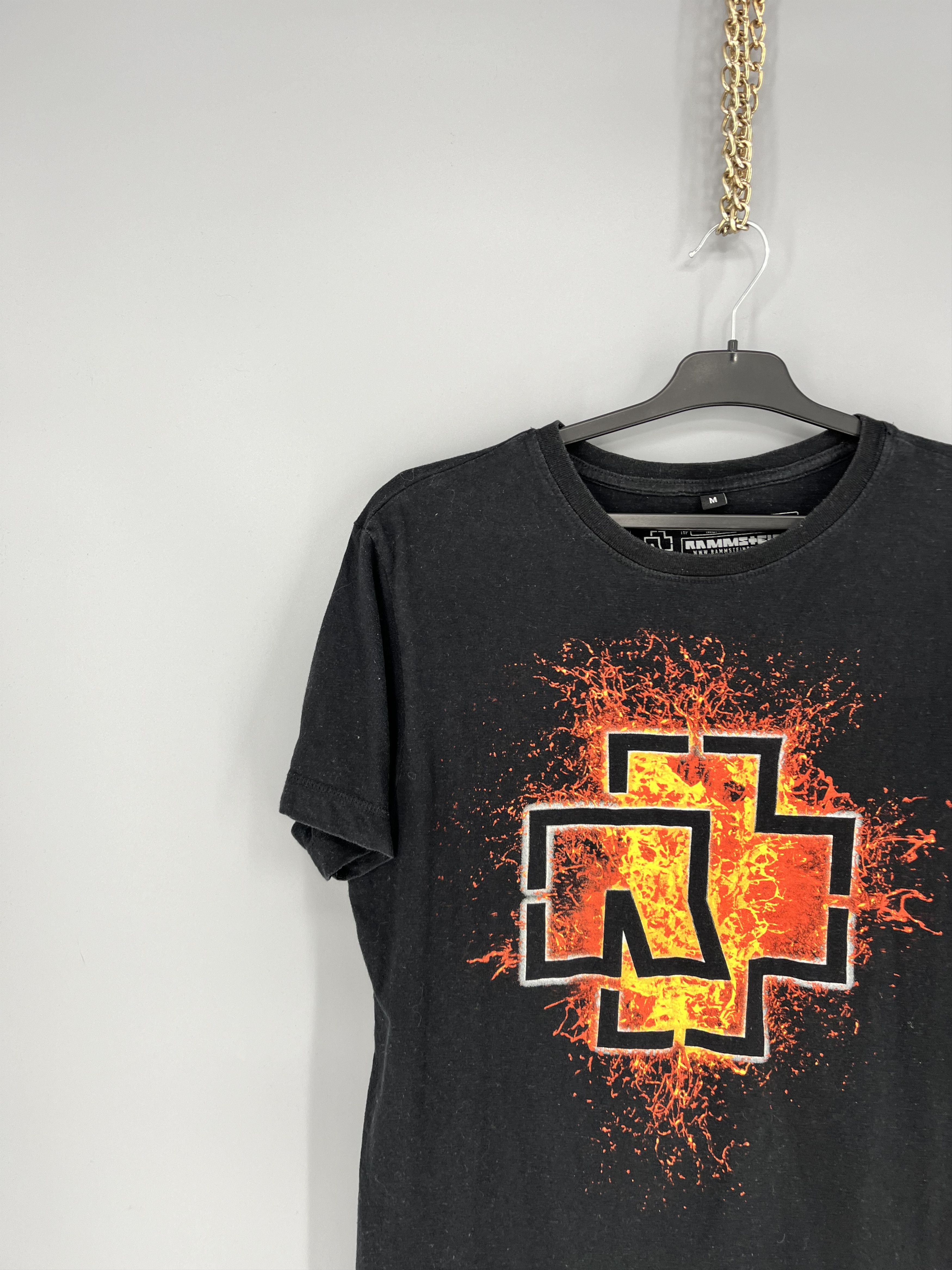 Band Tees Vintage Y2K Rammstein Face Horror Print Band Rock Streetwear Size US M / EU 48-50 / 2 - 4 Thumbnail
