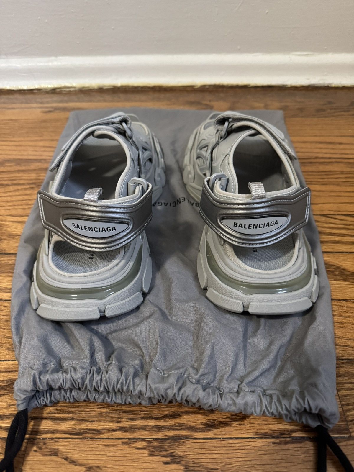 BALENCIAGA track sandal トラック グレー/ブラック 42 Balenciaga Balenciaga Track Sandal | Grailed