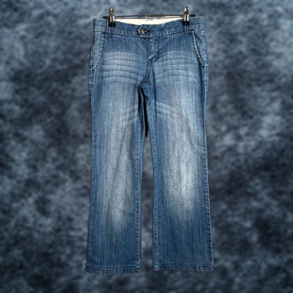 Mango Mango Jeans Womens Size 2 Blue Straight Leg Denim Pants Cotton Blend Adult Regular 5-Pocket Womens Jeans 90s Style? Size 26" / US 2 / IT 38 - 1 Thumbnail