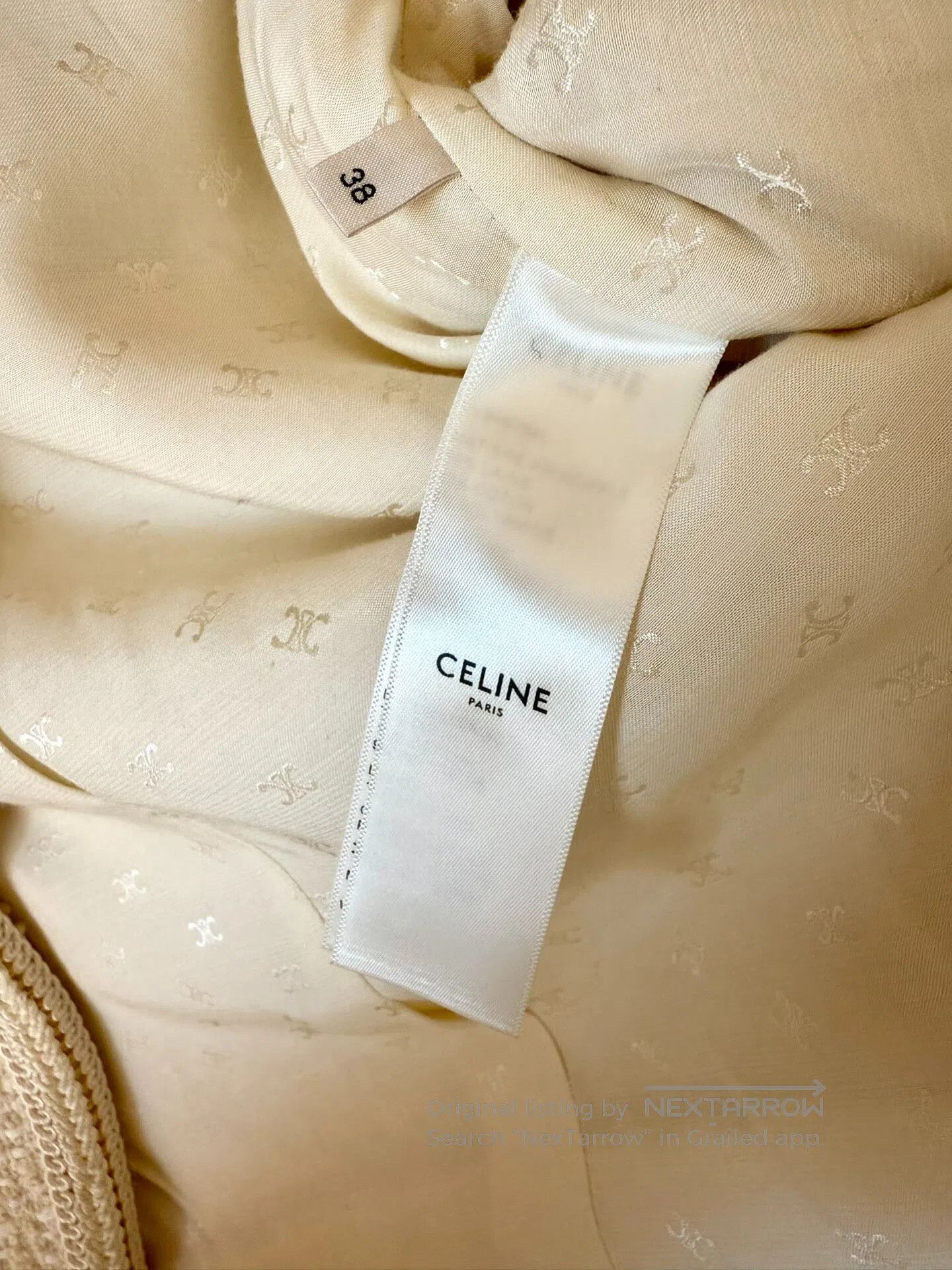 Celine CELINE White Gold Three-Button Jacket| Size XS / US 0-2 / IT 36-38 - 4 Thumbnail