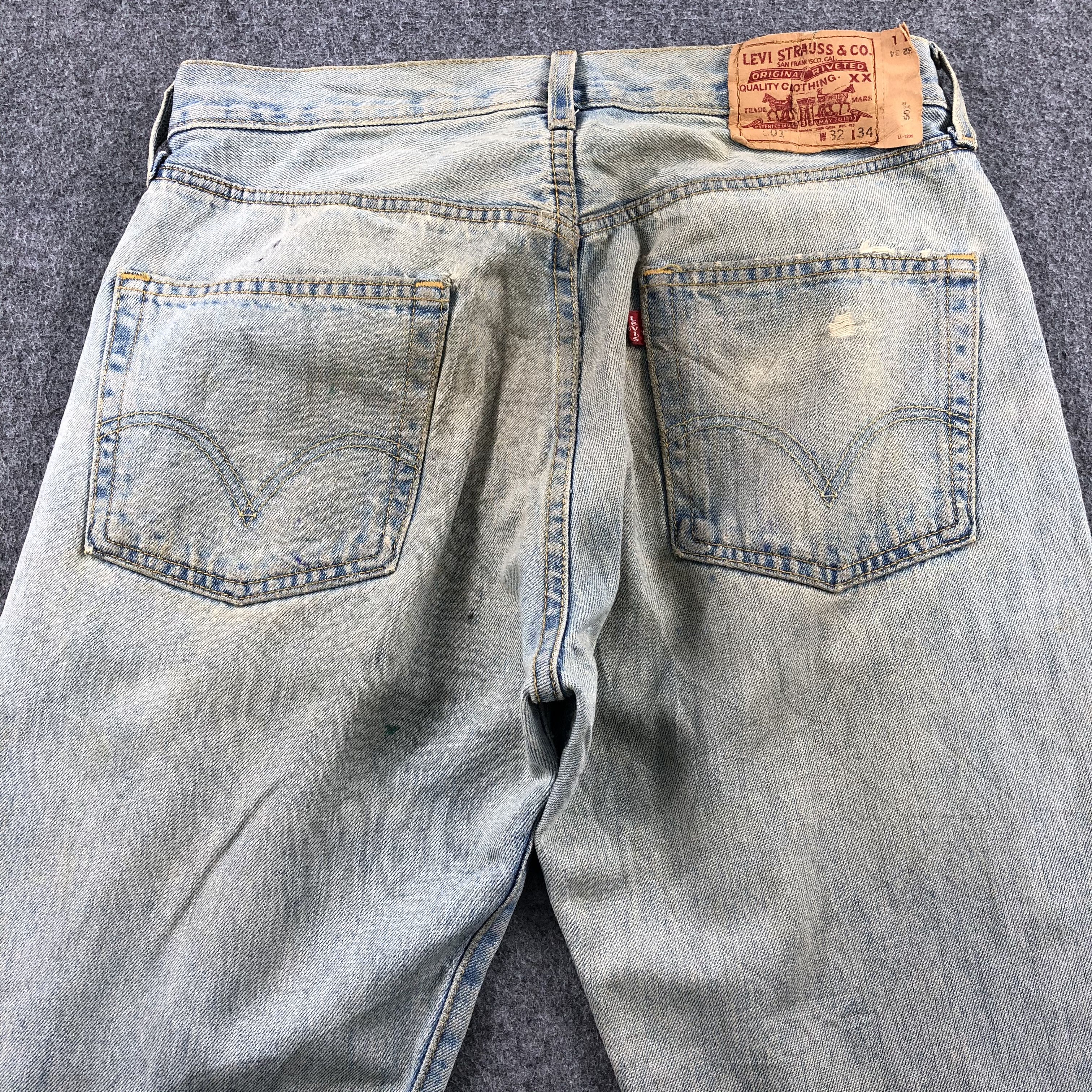 Levi's × Vintage 90s Vintage Light Wash Levis 501 Jeans-JM1827 Size US 32 / EU 48 - 4 Thumbnail