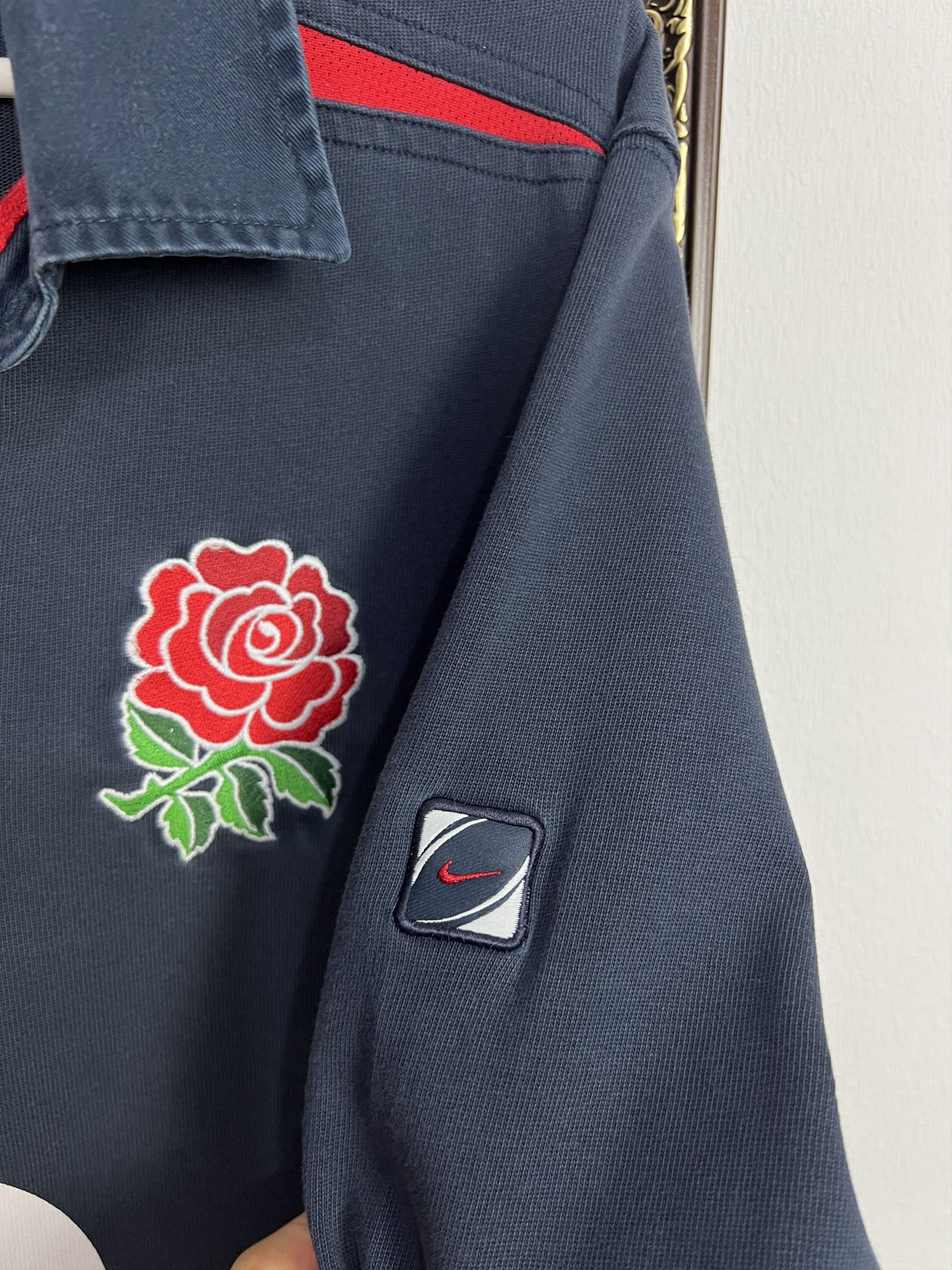 Nike Vintage England Rugby Union Long Sleeve Jersey Shirt Trikot Size US L / EU 52-54 / 3 - 4 Thumbnail