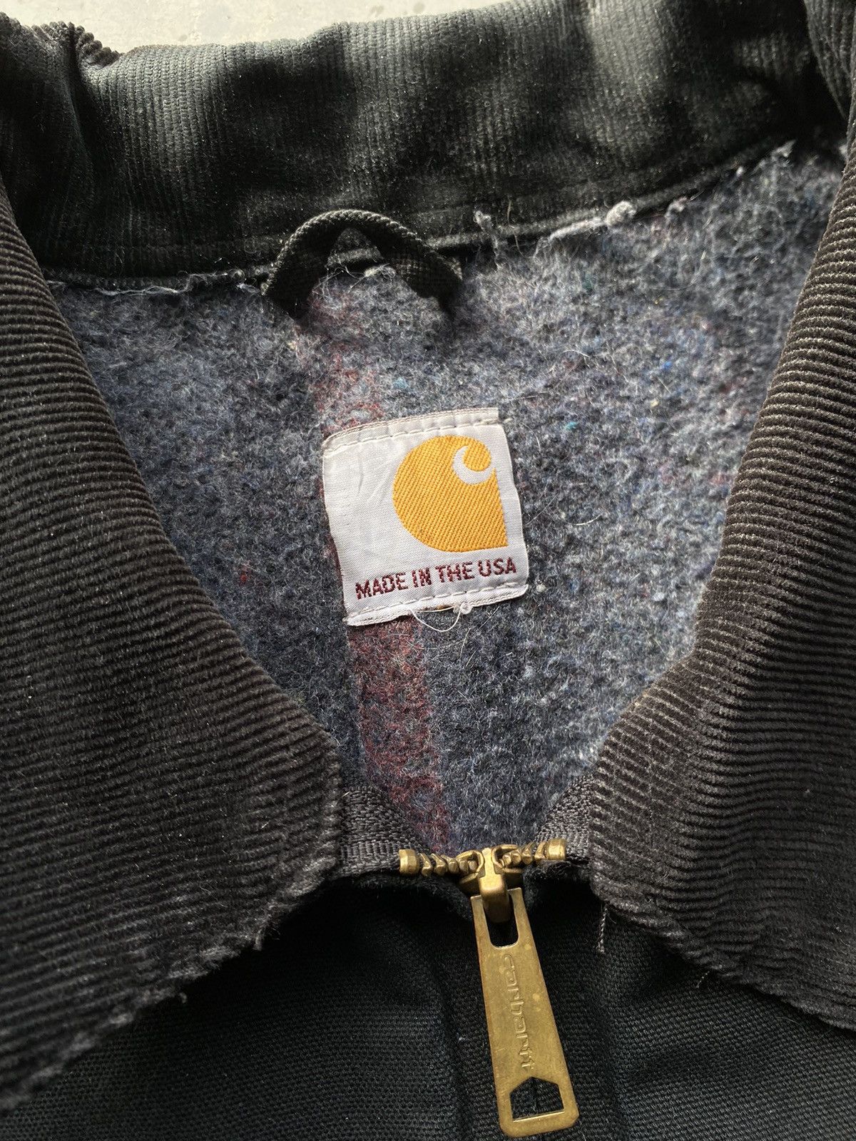 Carhartt Vintage Black Carhartt Detroit Blanket Lined Work Jacket Size US XXL / EU 58 / 5 - 2 Thumbnail