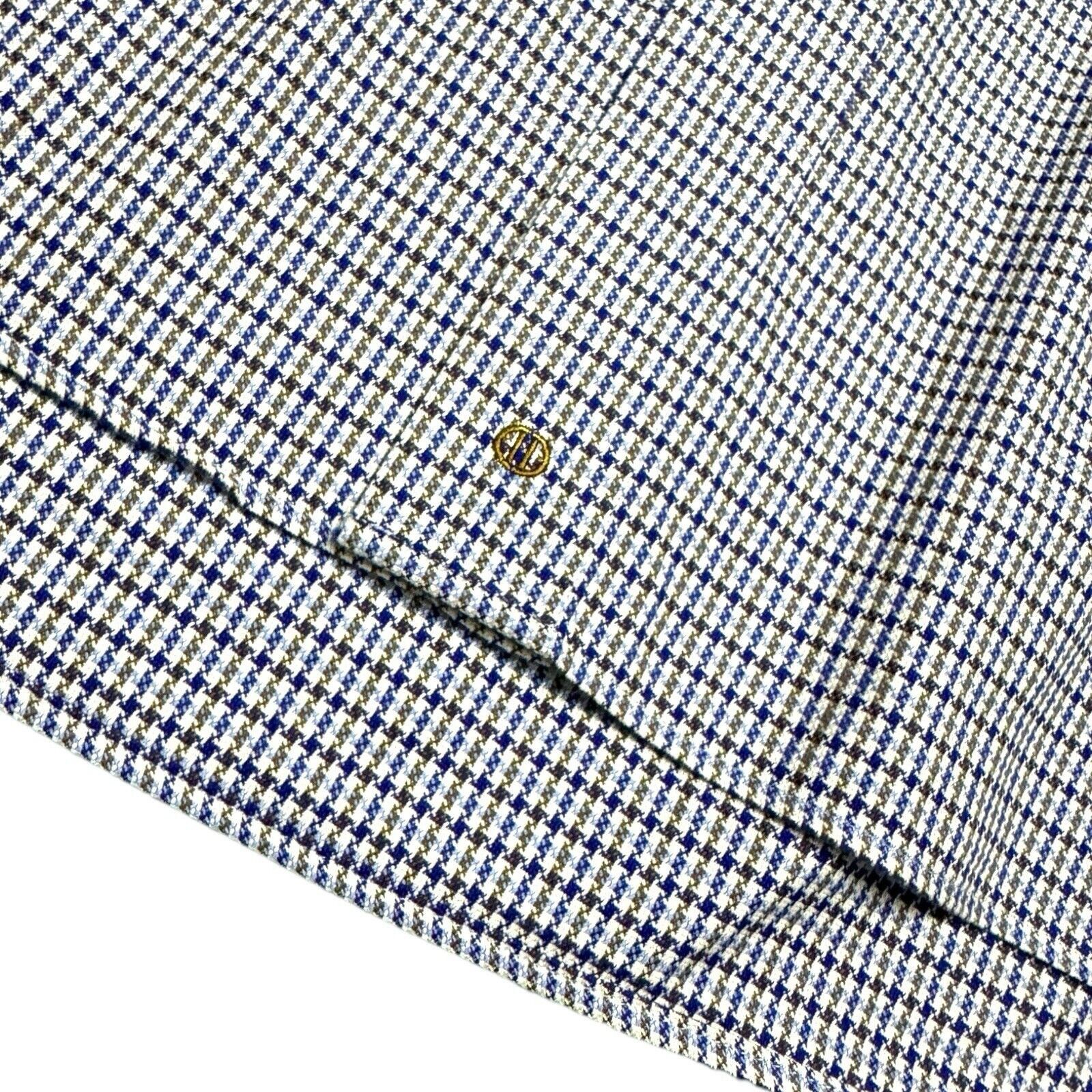 David Donahue DAVID DONAHUE Luxury Non Iron Trim Fit Business Dress Shirt Size US L / EU 52-54 / 3 - 5 Thumbnail