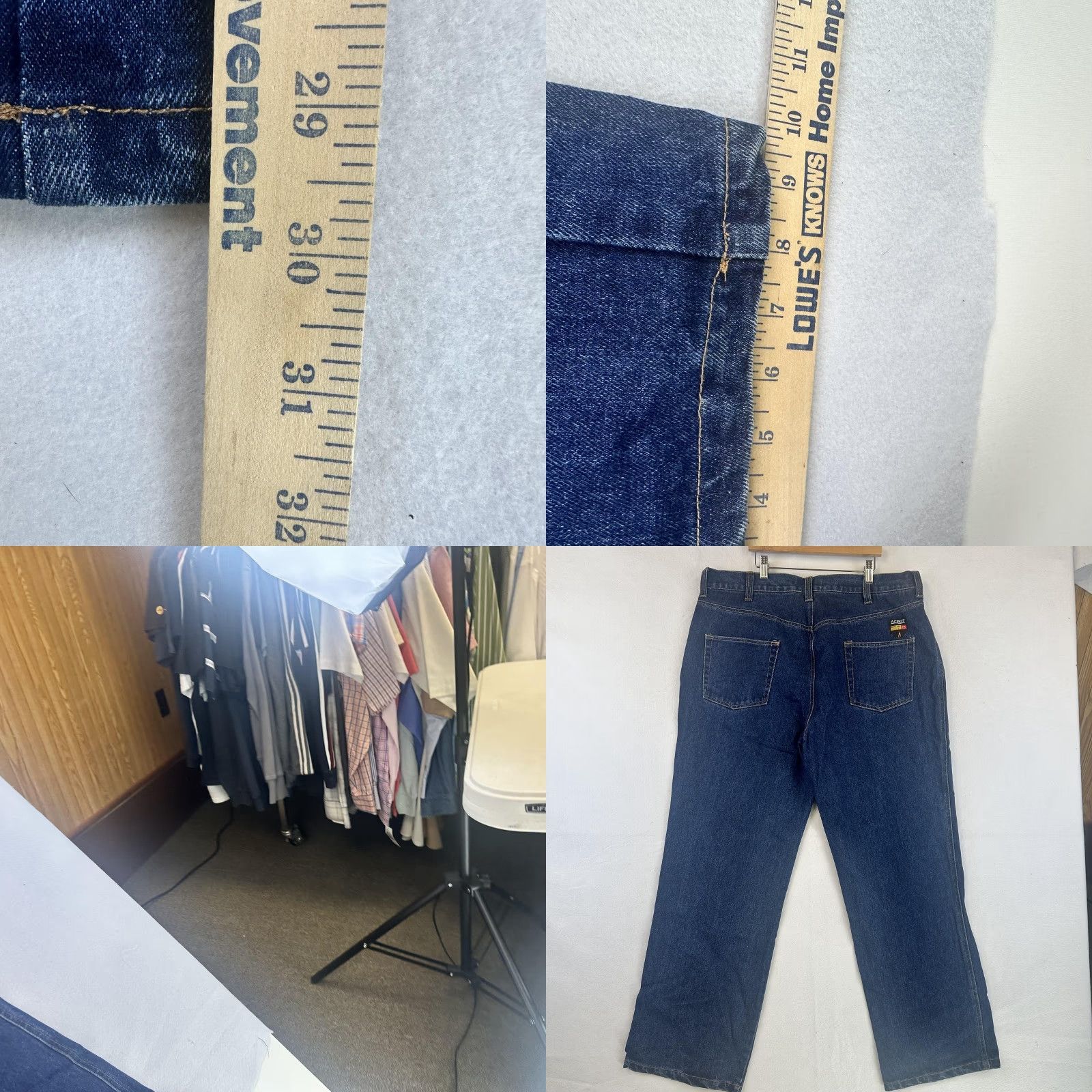 Vintage Armor Jeans Mens 40x30 Flame Resistant FR Work Pants NFPA 2112 HRC 2 Blue Size US 40 / EU 56 - 8 Thumbnail