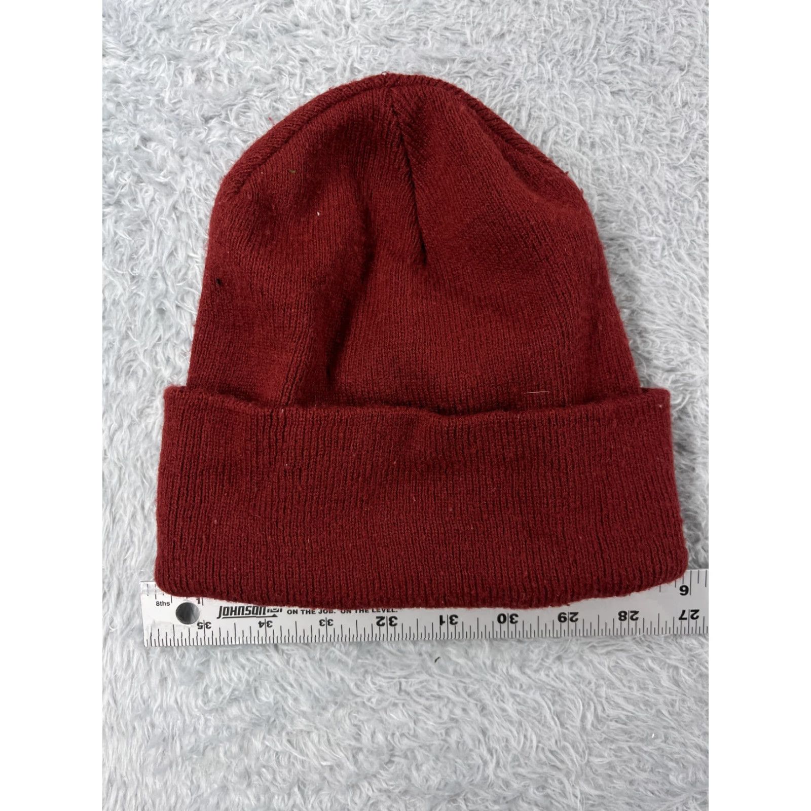 Vintage C'mon Beanie Toque Adult One Size Red Knit Embroidered 100% Acrylic Skate Skater Hat/Cap Mens Beanie Size ONE SIZE - 3 Thumbnail