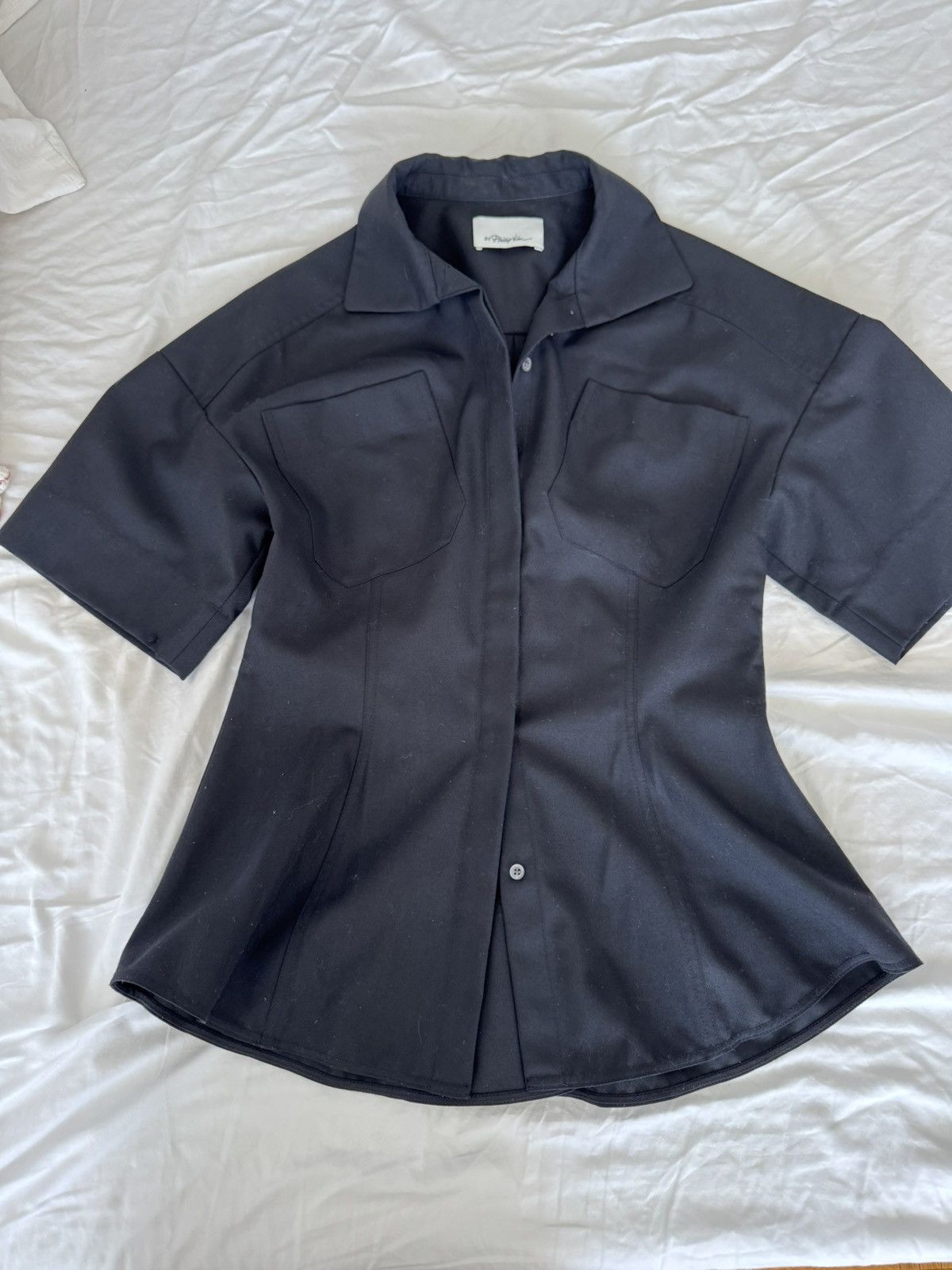 3.1 Phillip Lim 3.1 Phillip Lim Short Sleeve Fitted Waist Shirt Blazer Size S / US 4 / IT 40 - 1 Thumbnail