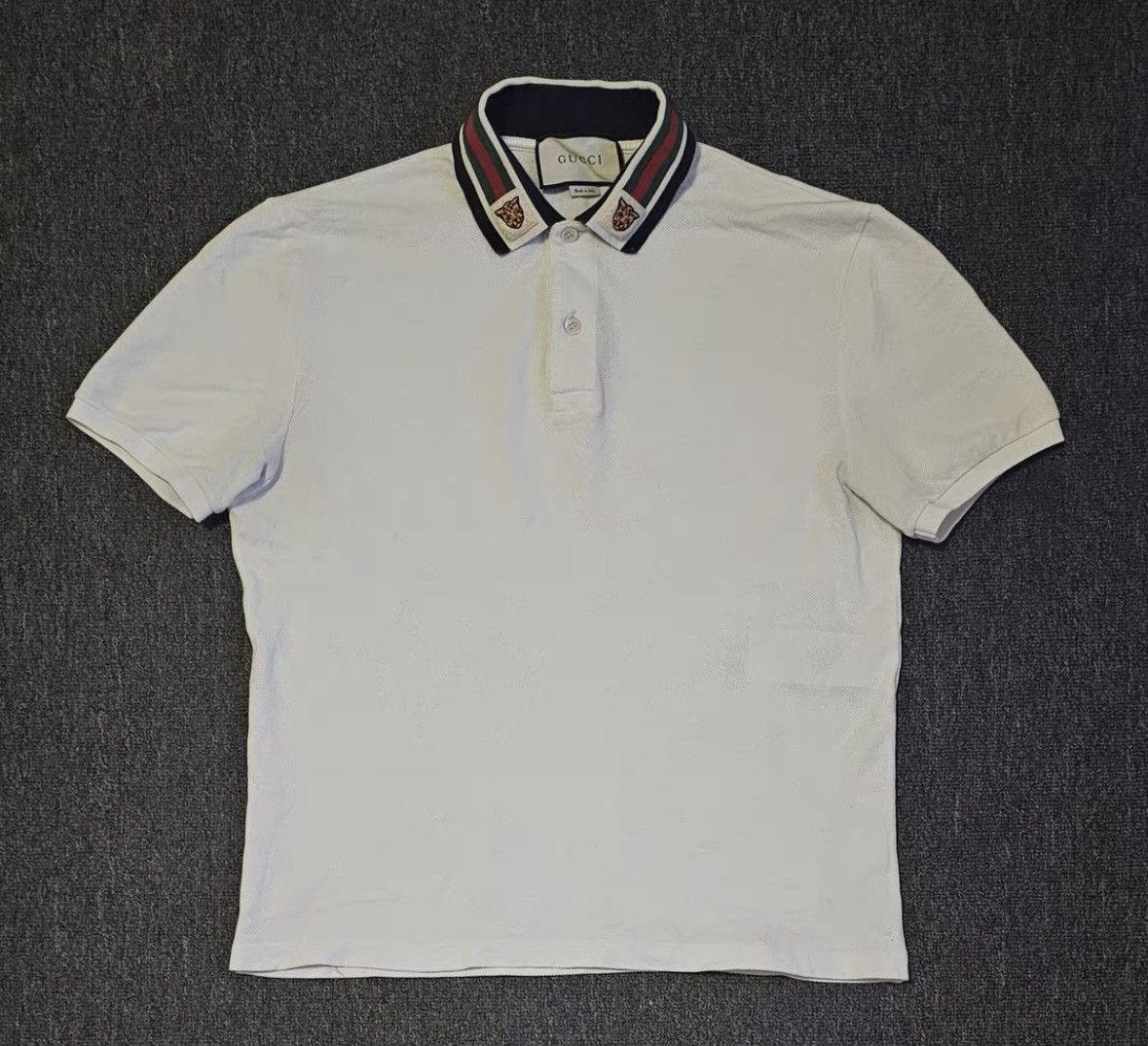 Gucci Gucci Gucci Striped Neck Short Sleeve Polo Shirt -2506 Size US M / EU 48-50 / 2 - 1 Thumbnail