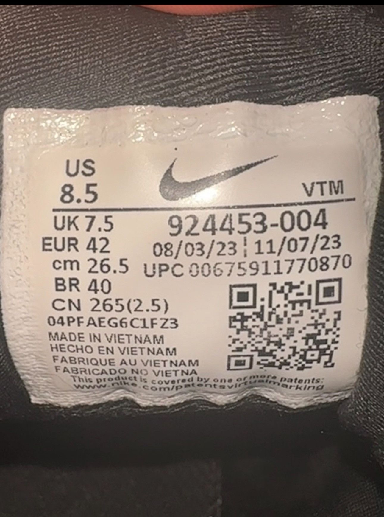 Nike black vapor maxes Size US 8.5 / EU 41-42 - 5 Thumbnail