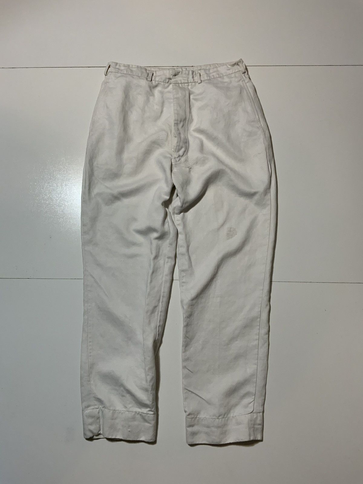 Vintage True Vintage Quality Tailors Workwear Linen Button Fly Pants Size US 32 / EU 48 - 1 Thumbnail