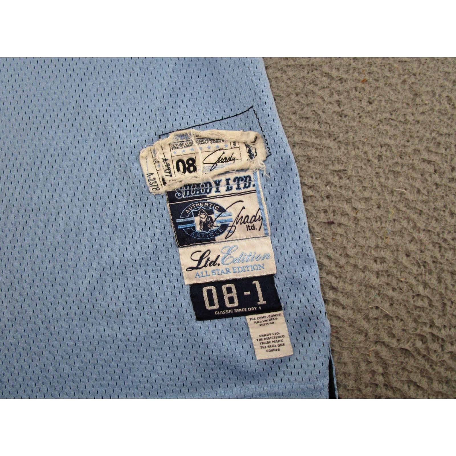 Vintage VTG Eminem Shady LTD Basketball Jersey Tank XL Men Blue Hip Hop Logo Jersey 80s 90s Vintage Size US XL / EU 56 / 4 - 2 Thumbnail