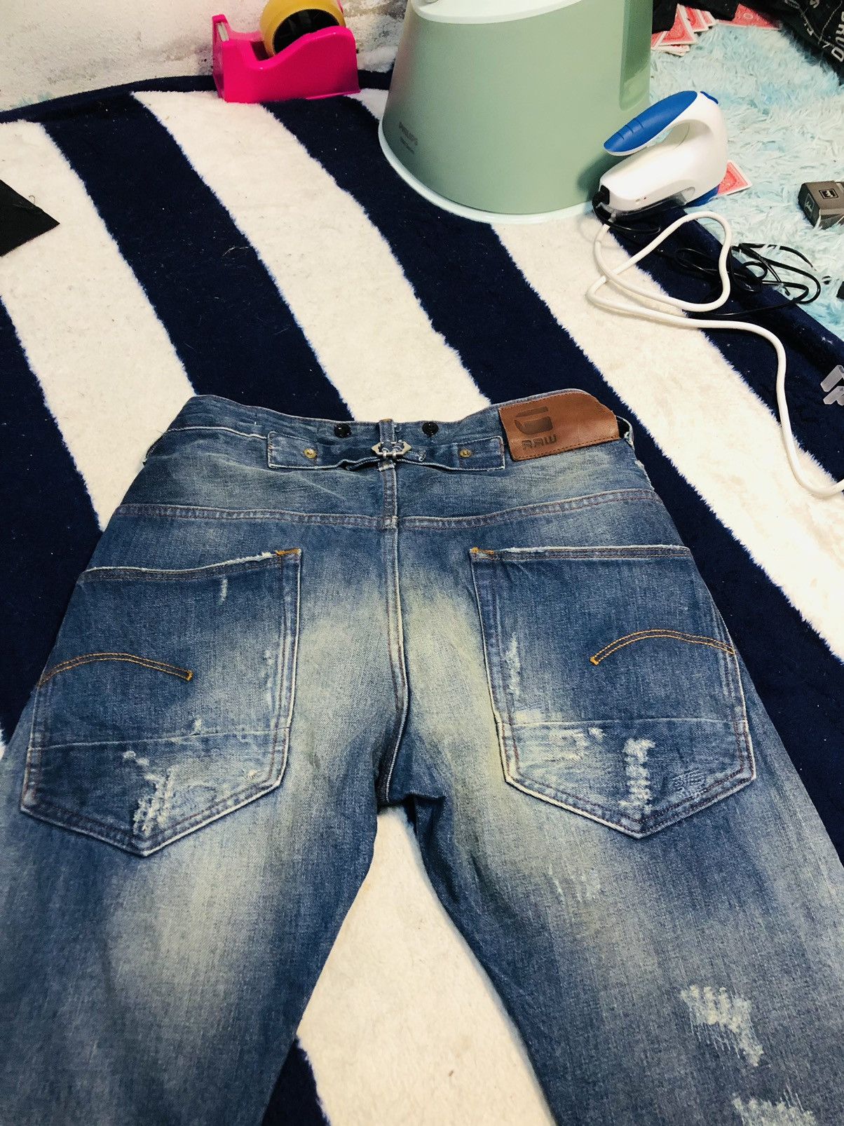 G-Star × Vintage G-Star Distressed Style Denim Jeans (1) Size US 30 / EU 46 - 5 Thumbnail