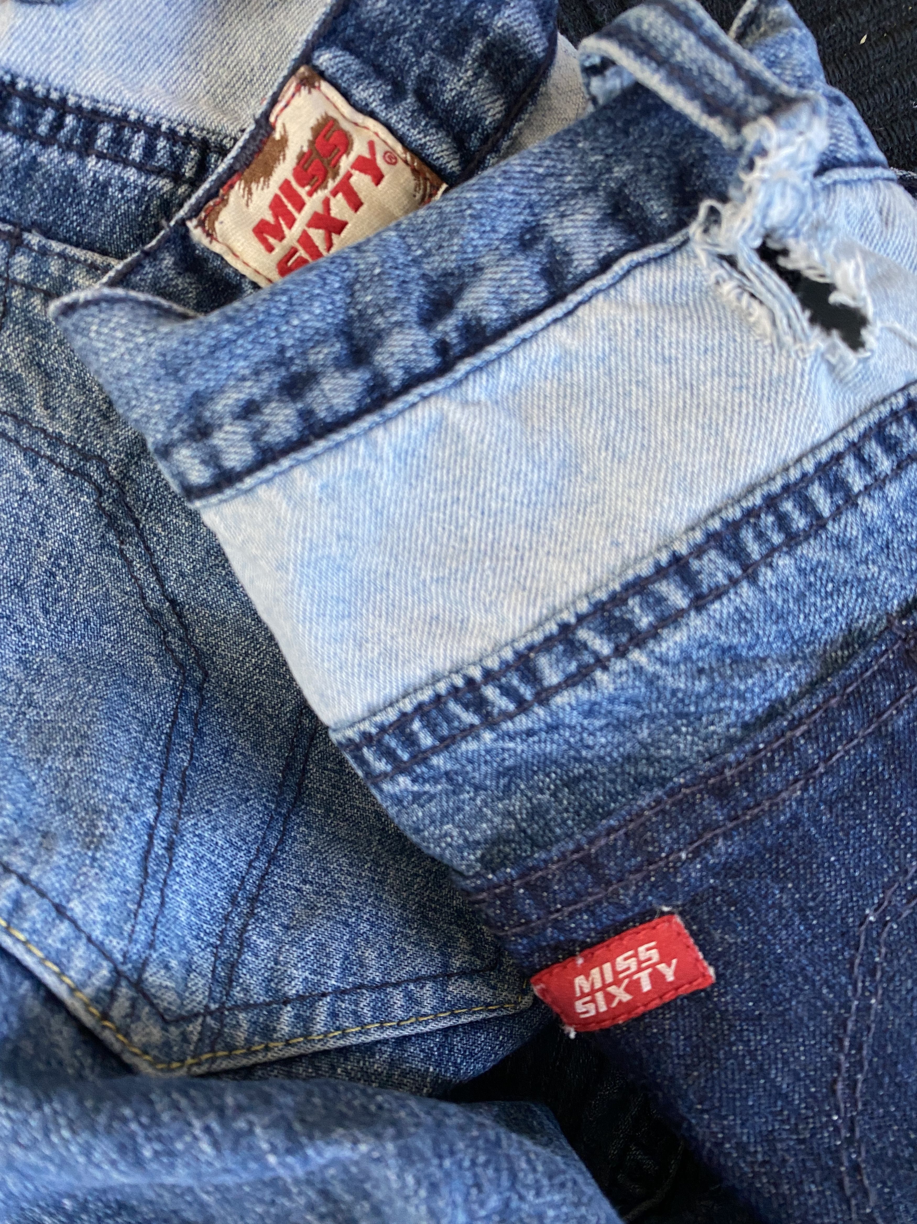 Miss Sixty Miss Sixty vintage denim jeans pants patchwork alternative Size 29" - 9 Thumbnail