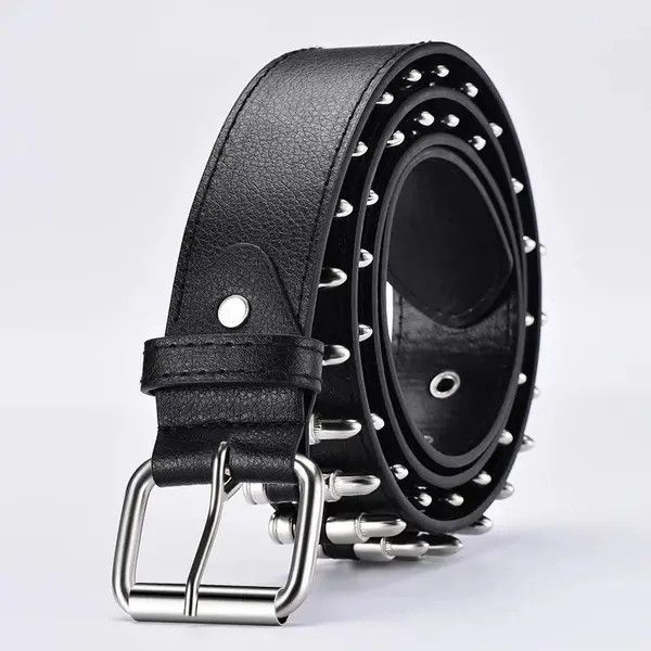 Japanese Brand Kuriyama x Jun Bullet Studded PU Leather Belt Size ONE SIZE - 3 Thumbnail
