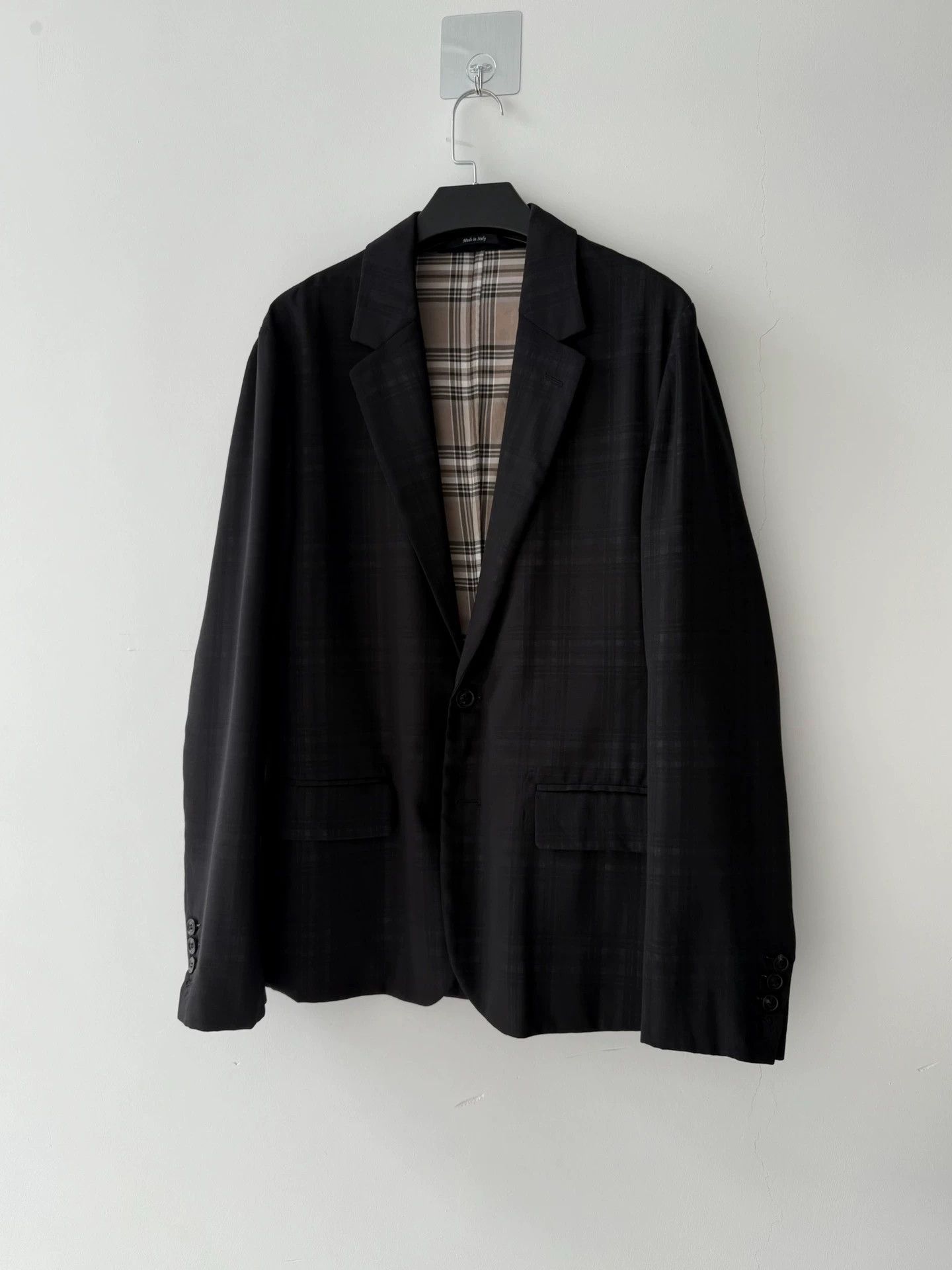 Other Maison Martin Margiela S/S12 Tulle Over Check Black L Blazer Size US L / EU 52-54 / 3 - 3 Thumbnail