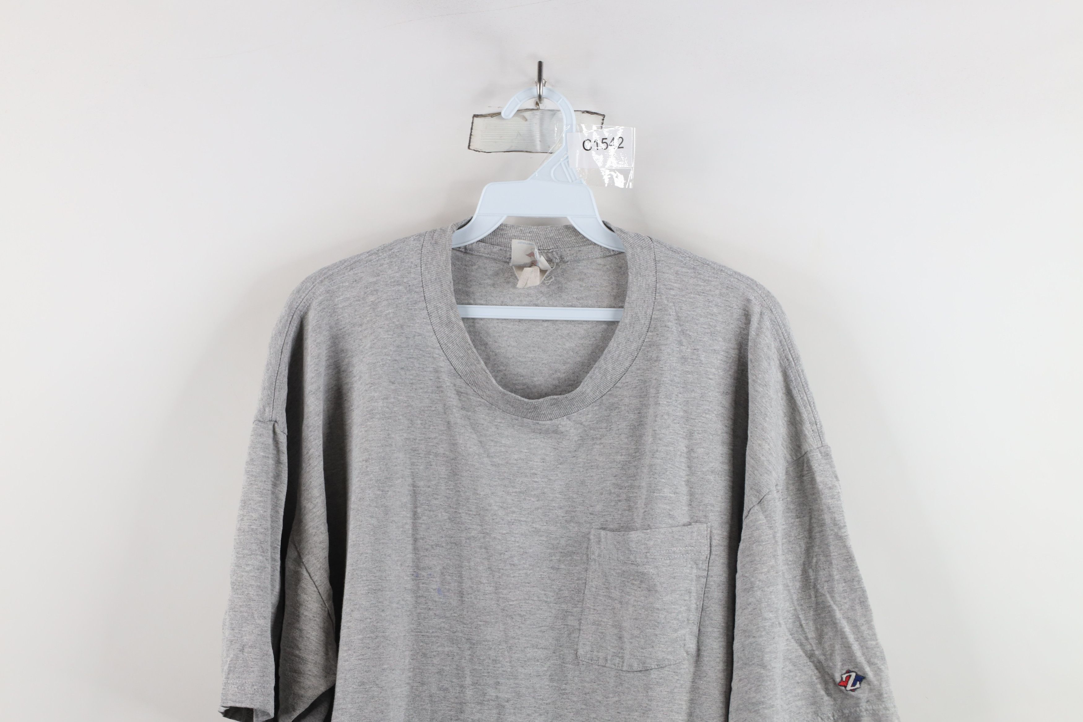 Vintage Vintage 90s Streetwear Heavyweight T-Shirt Heather Gray Size US L / EU 52-54 / 3 - 2 Thumbnail