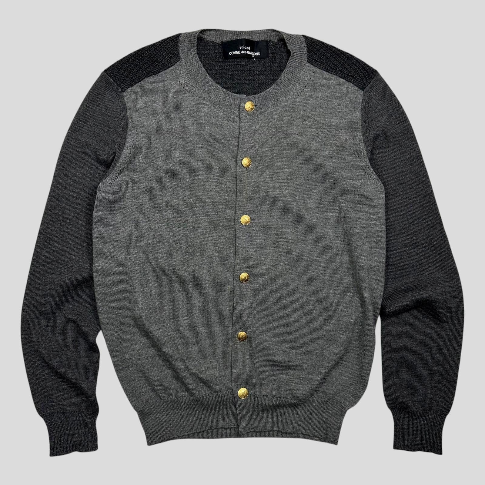 Comme des Garcons Comme Des Garçons Tricot 2011 Panelled Textured Cardigan - S Size S / US 4 / IT 40 - 1 Thumbnail